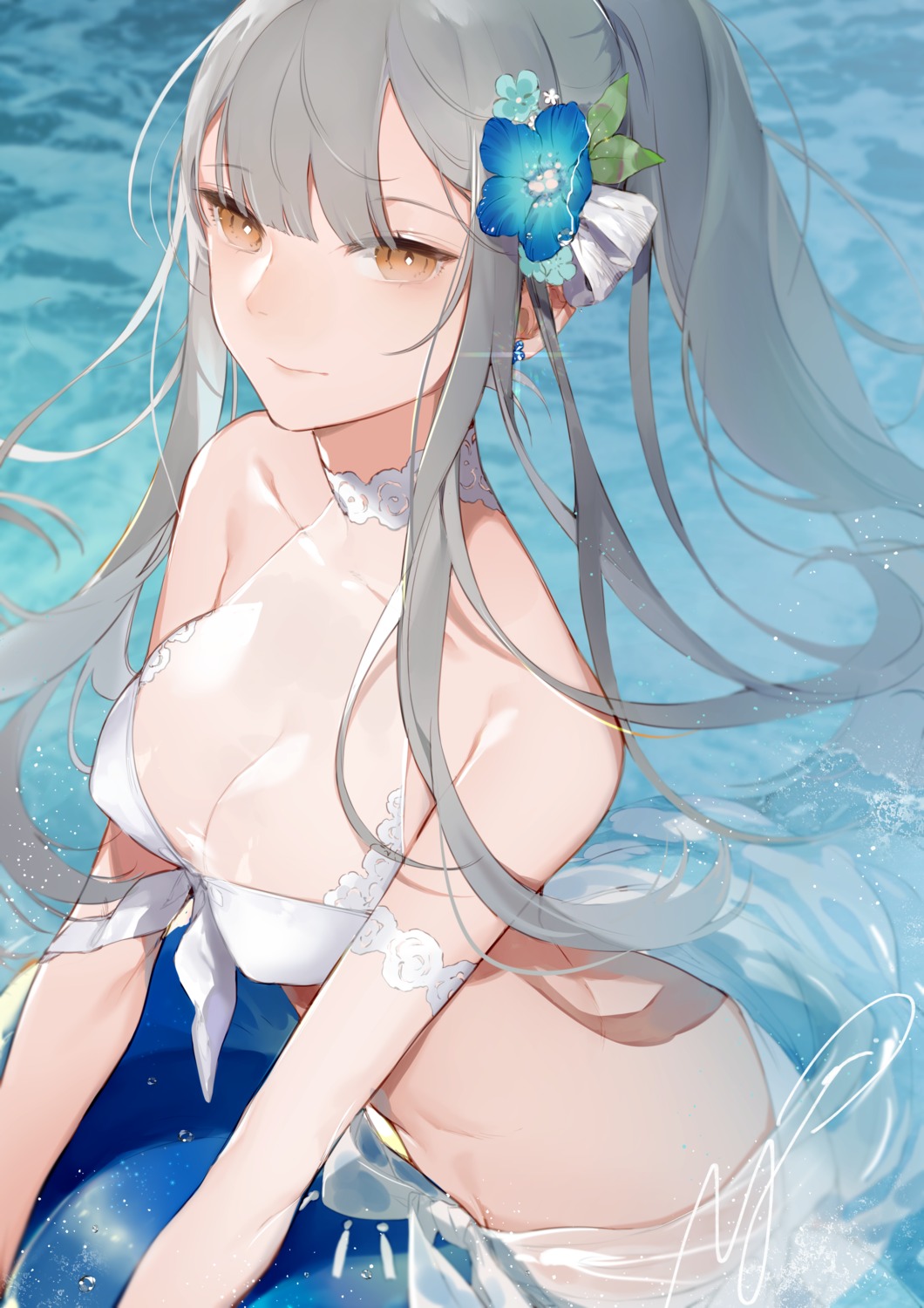 bikini, cleavage, see_through, swimsuits, wet, yoimon