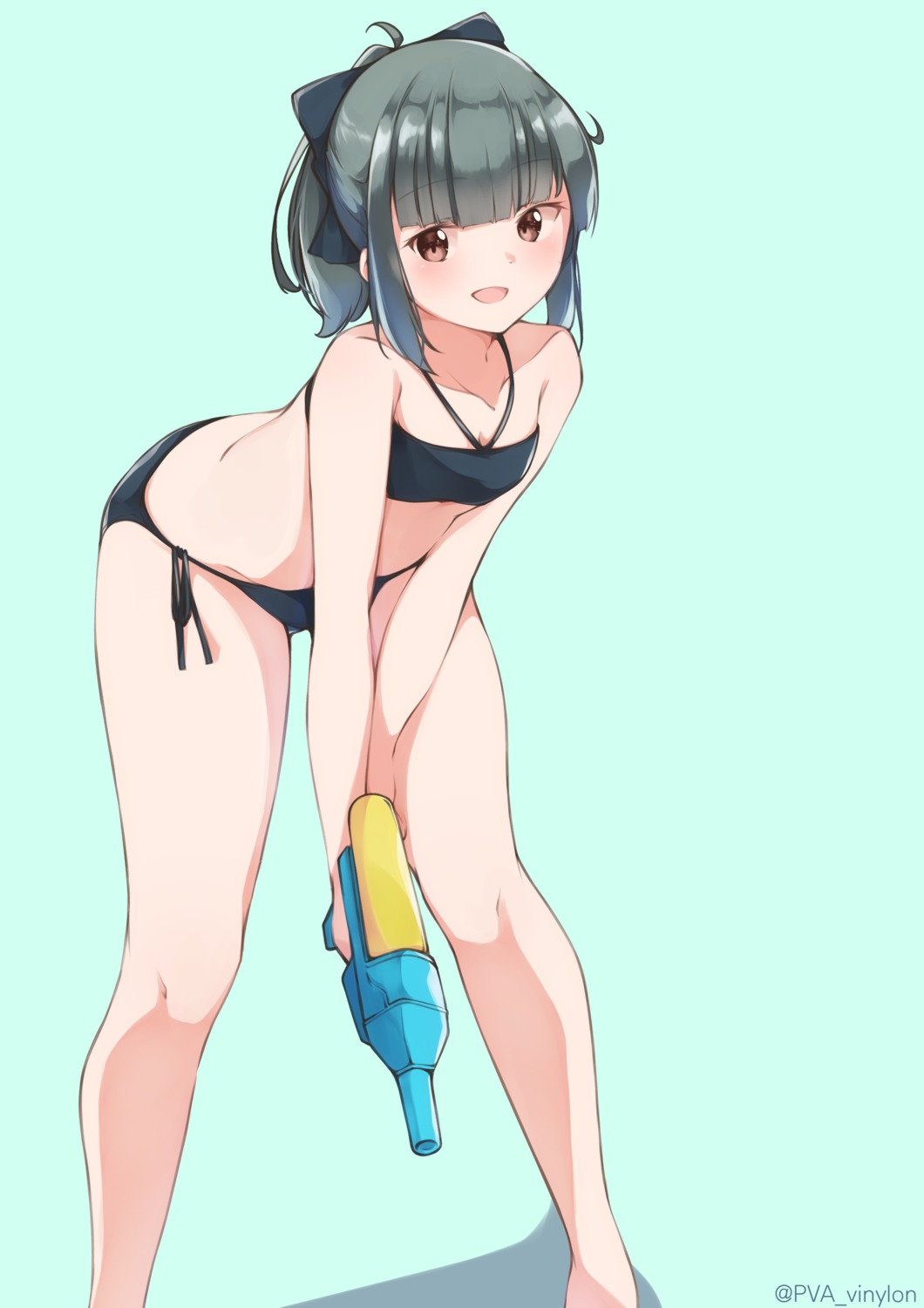 bikini, gun, kantai_collection, swimsuits, uut, yuubari_(kancolle)