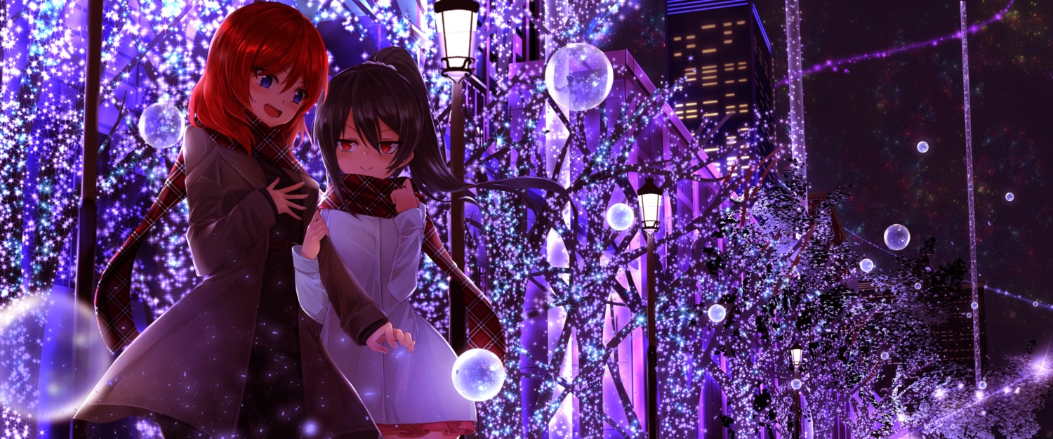 landscape, love_live!, love_live!_(series), nishikino_maki, orein, yazawa_nico, yuri