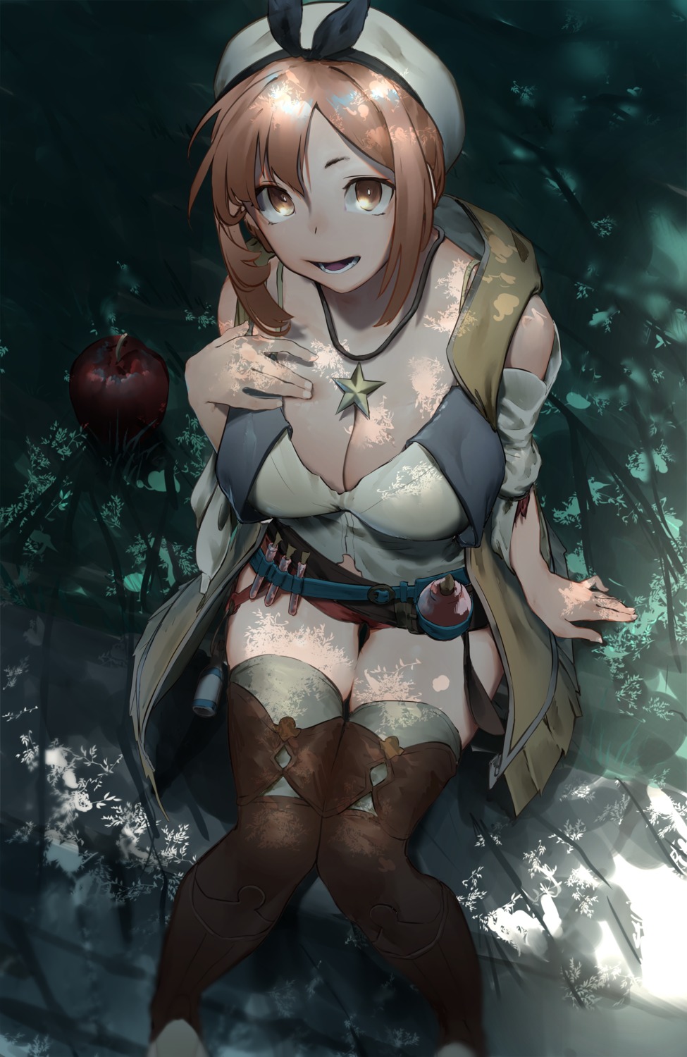 atelier, atelier_ryza, cleavage, namusan1146, reisalin_stout, thighhighs