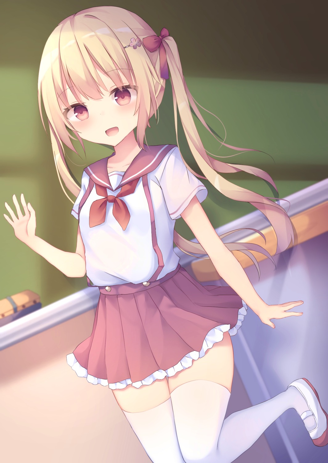see_through, seifuku, thighhighs, tsuruse