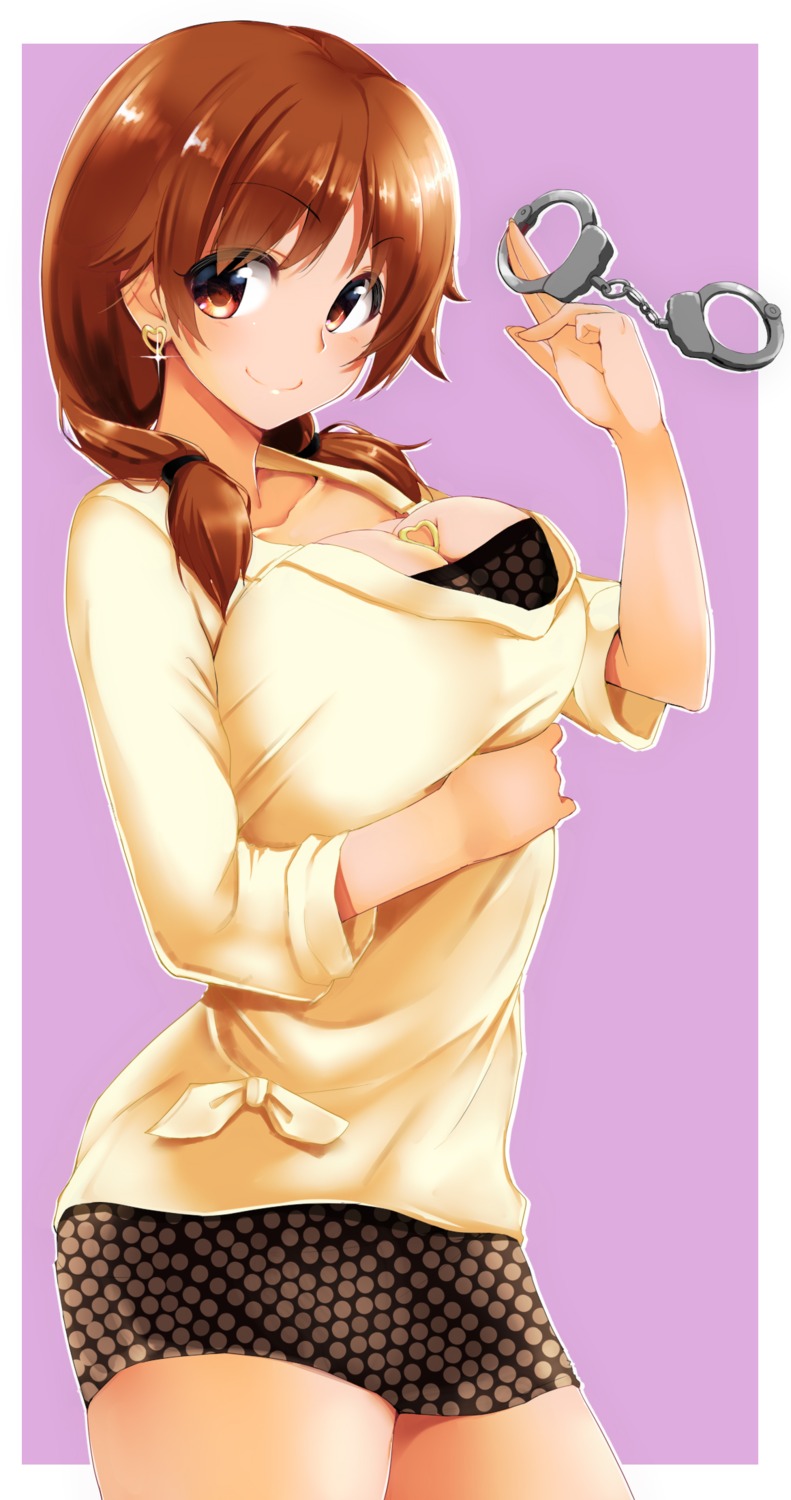 bra, breast_hold, cleavage, katagiri_sanae, kon5283, the_idolm@ster, the_idolm@ster_cinderella_girls