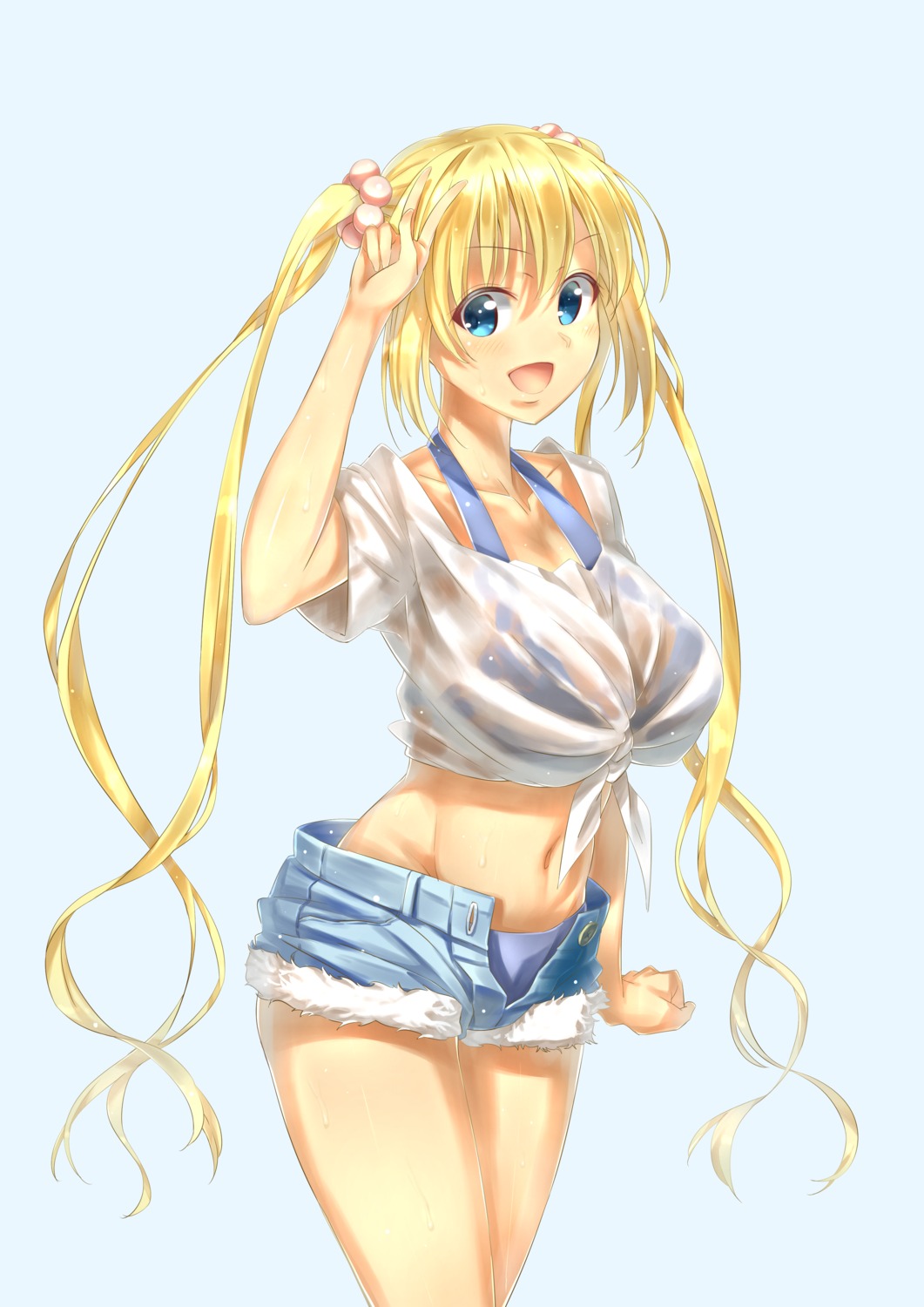 bikini, blend_s, hinata_kaho, see_through, swimsuits, wet_clothes, yamanokami