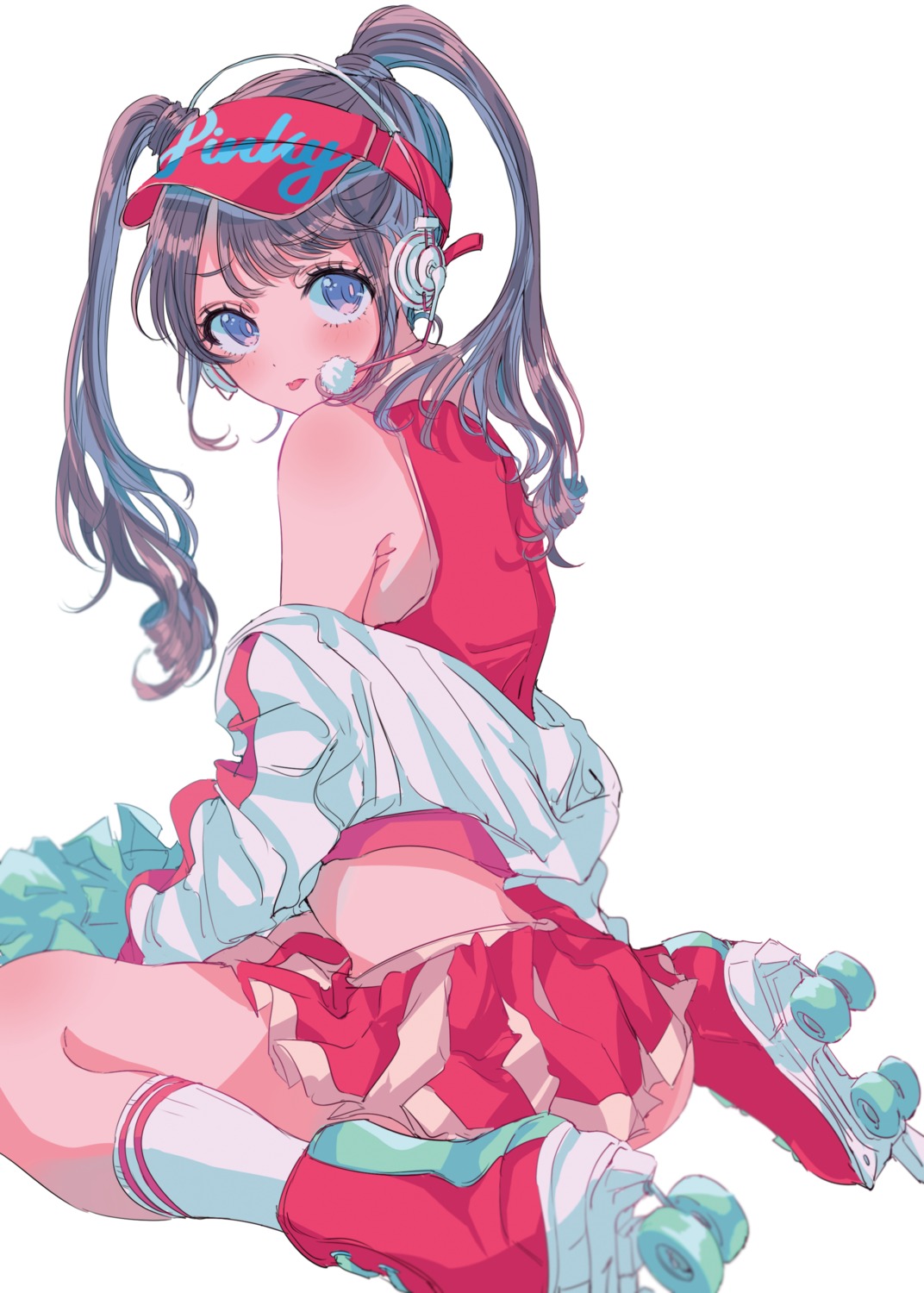 ass, cheerleader, headphones, najuco