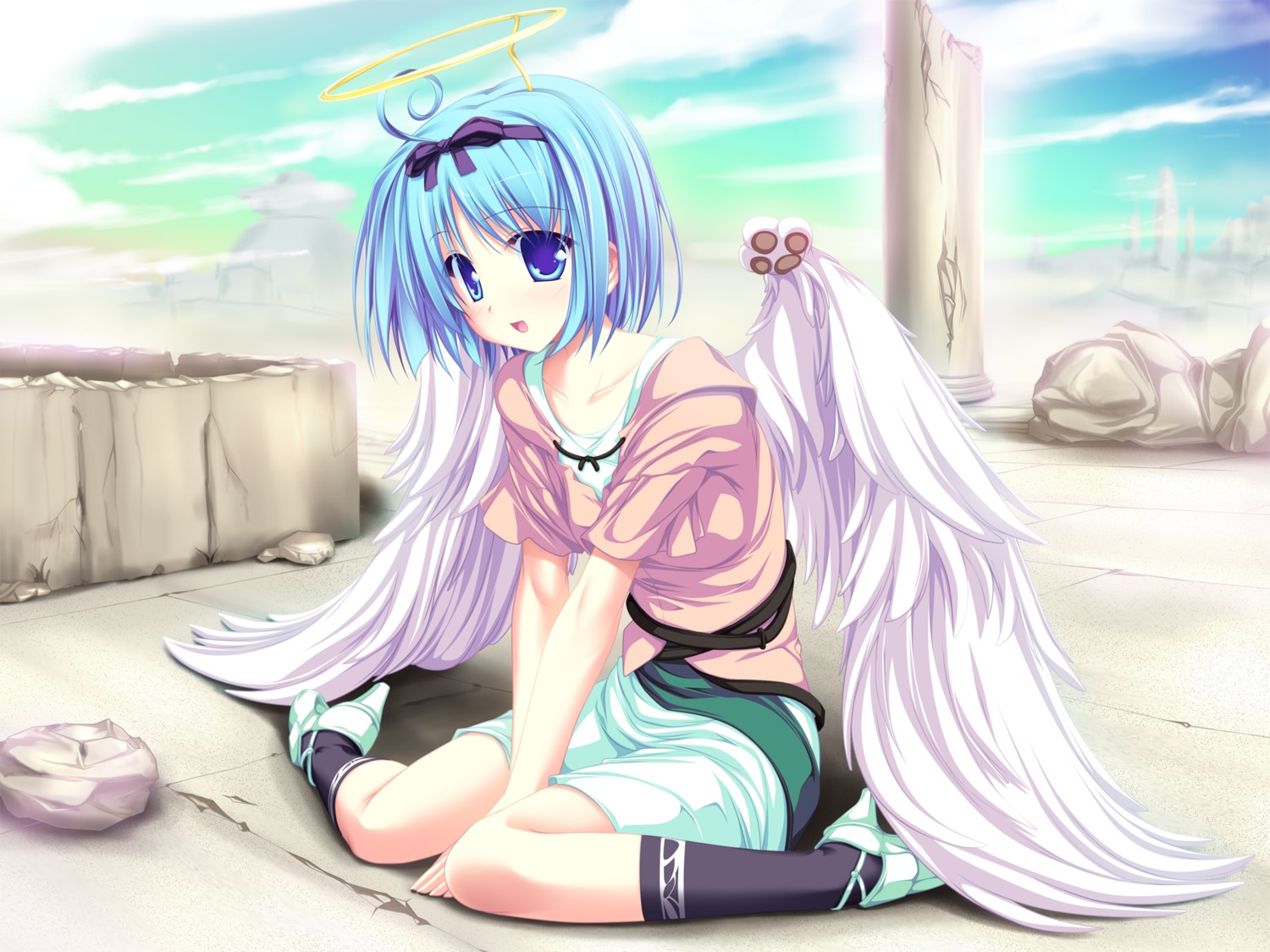 kujou_yuuka, magus_tale, tenmaso, wallpaper, whirlpool, wings