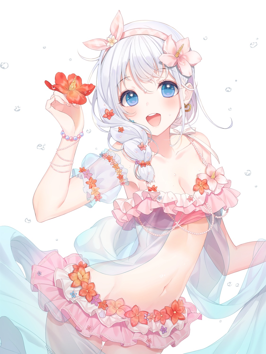 a20_(atsumaru), bang_dream!, bikini, cleavage, see_through, swimsuits, wakamiya_eve