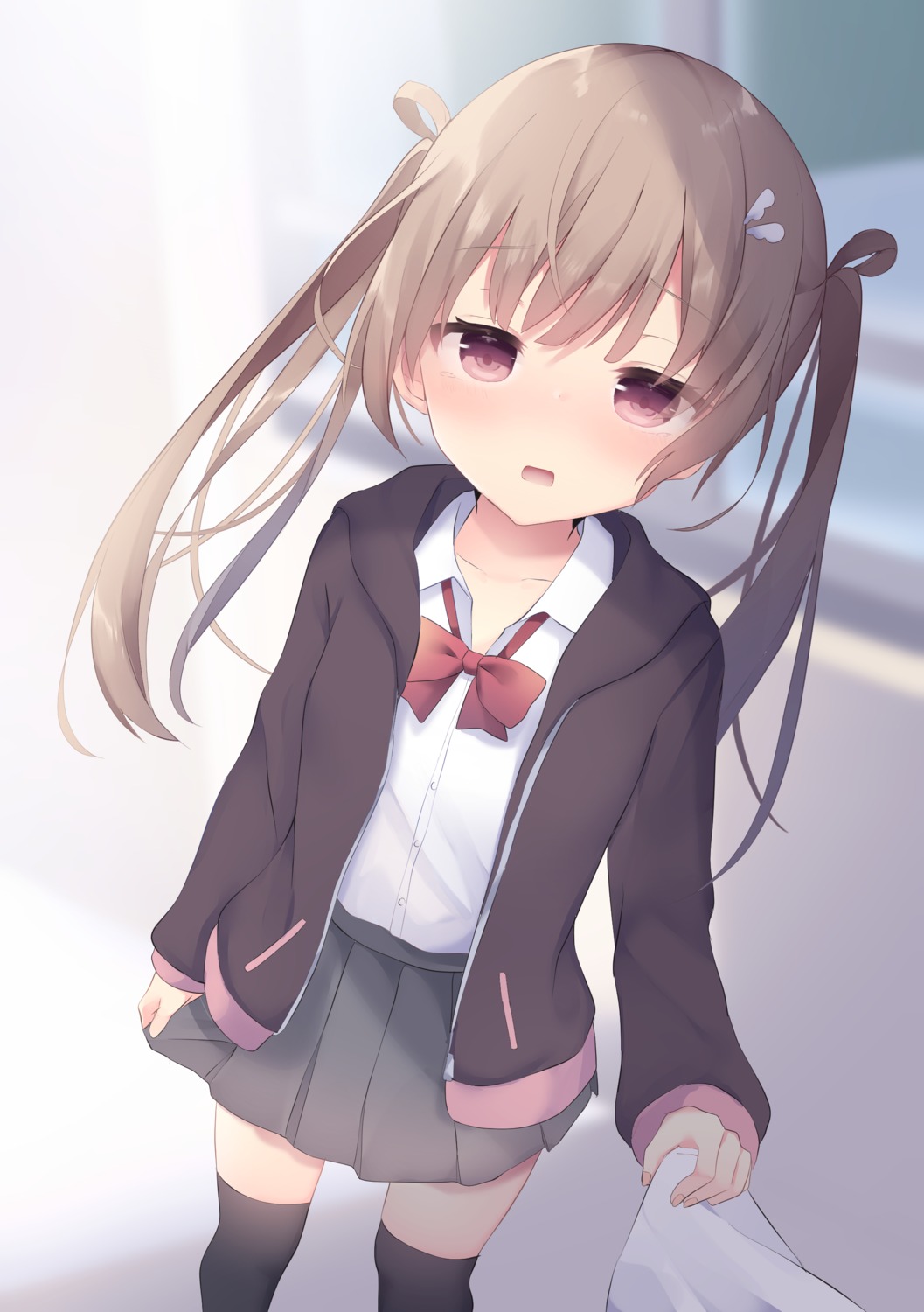 seifuku, thighhighs, tsuruse