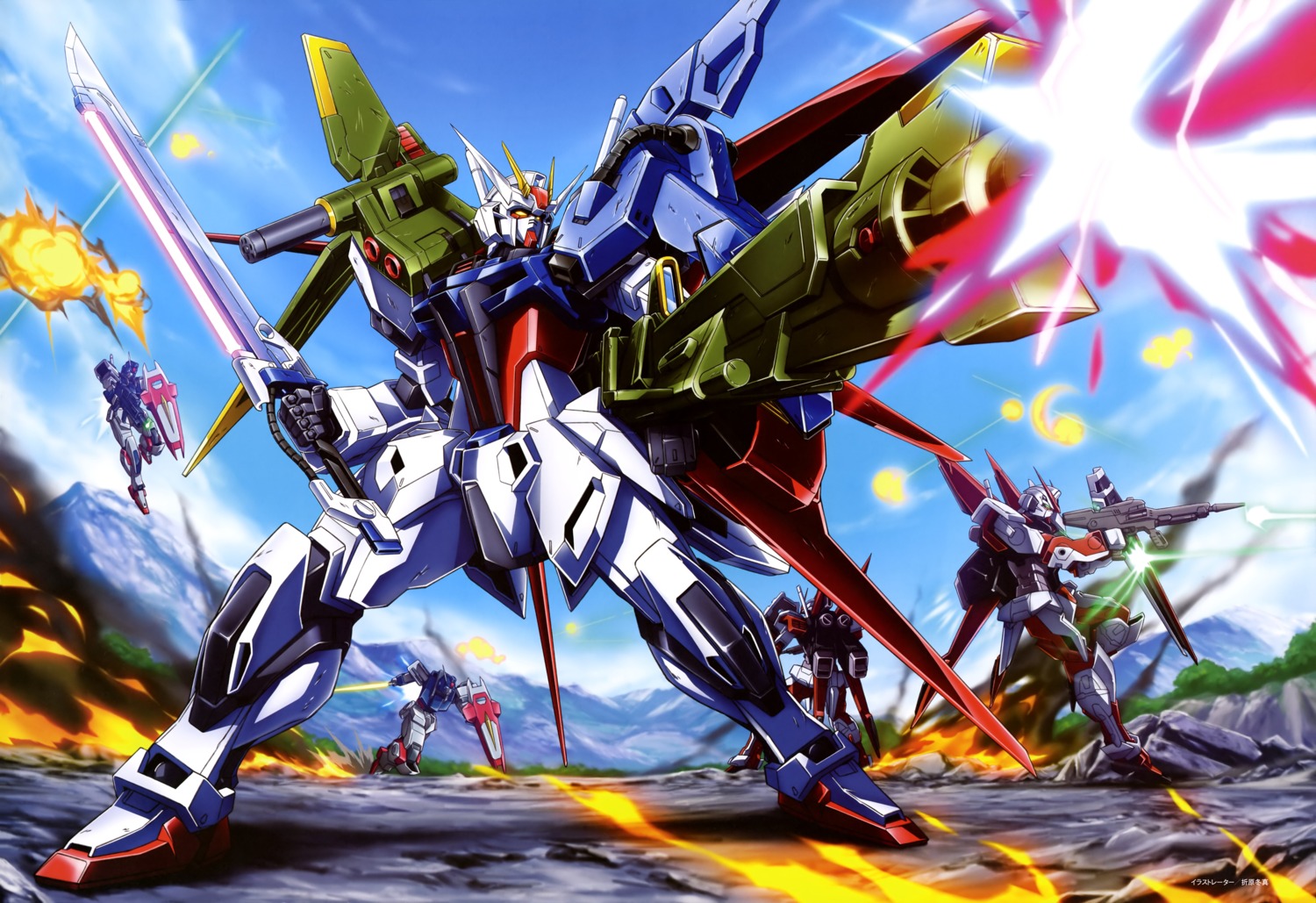gat-x105_strike, gundam, gundam_seed, perfect_strike_gundam