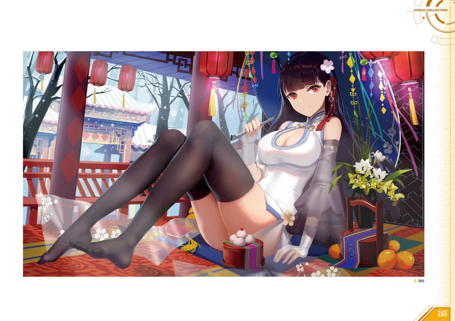 azur_lane, cleavage, dress, feet, kishiyo, thighhighs, yat_sen_(azur_lane)