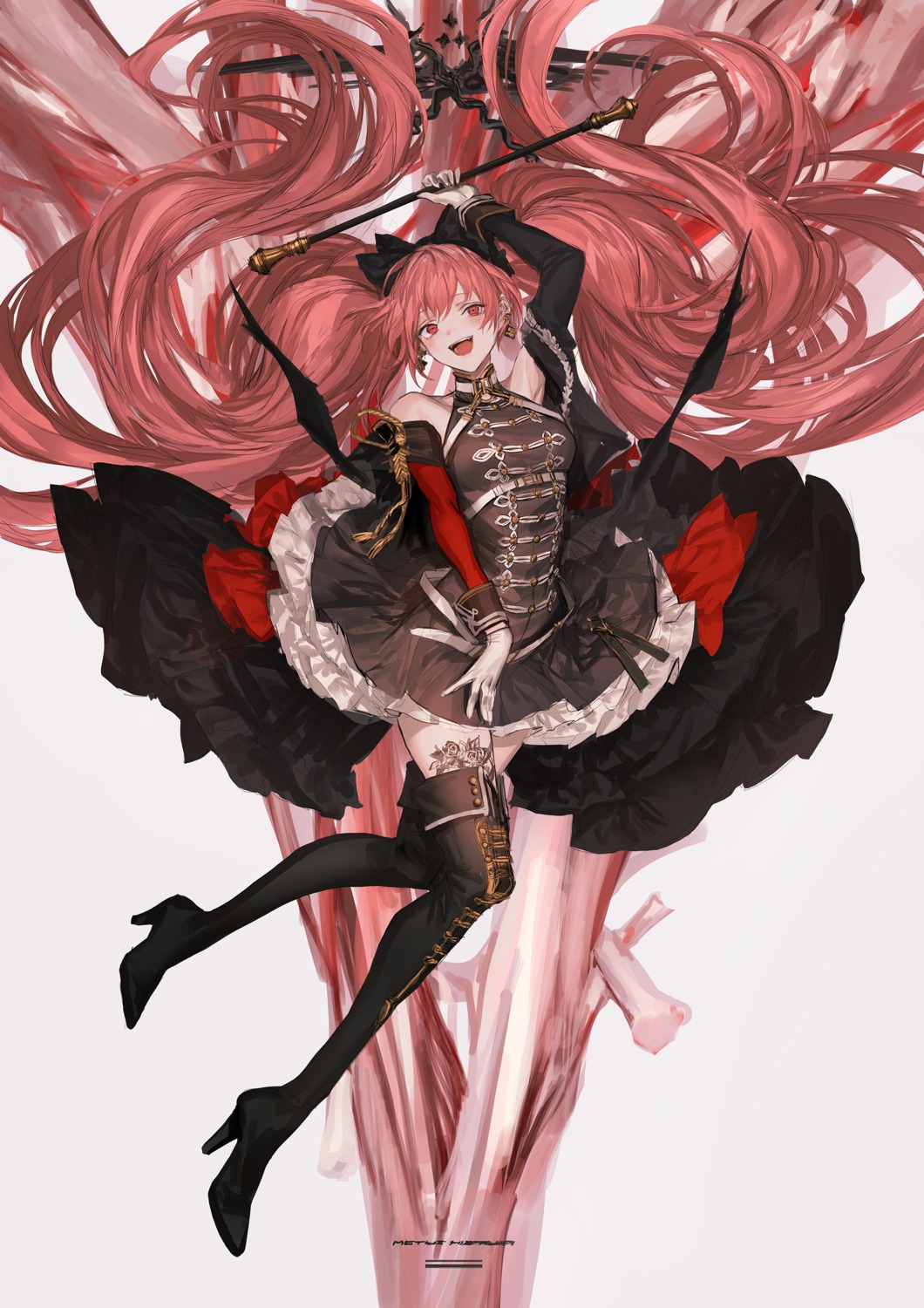 heels, lm7, skirt_lift, thighhighs
