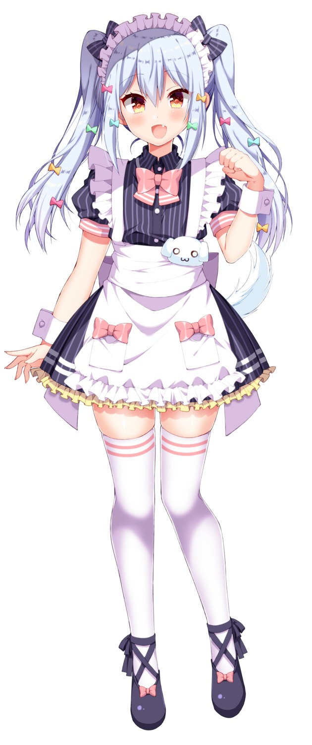 inuyama_tamaki, maid, tail, thighhighs, trap, tsukudani_norio, tsukudani_norio_channel