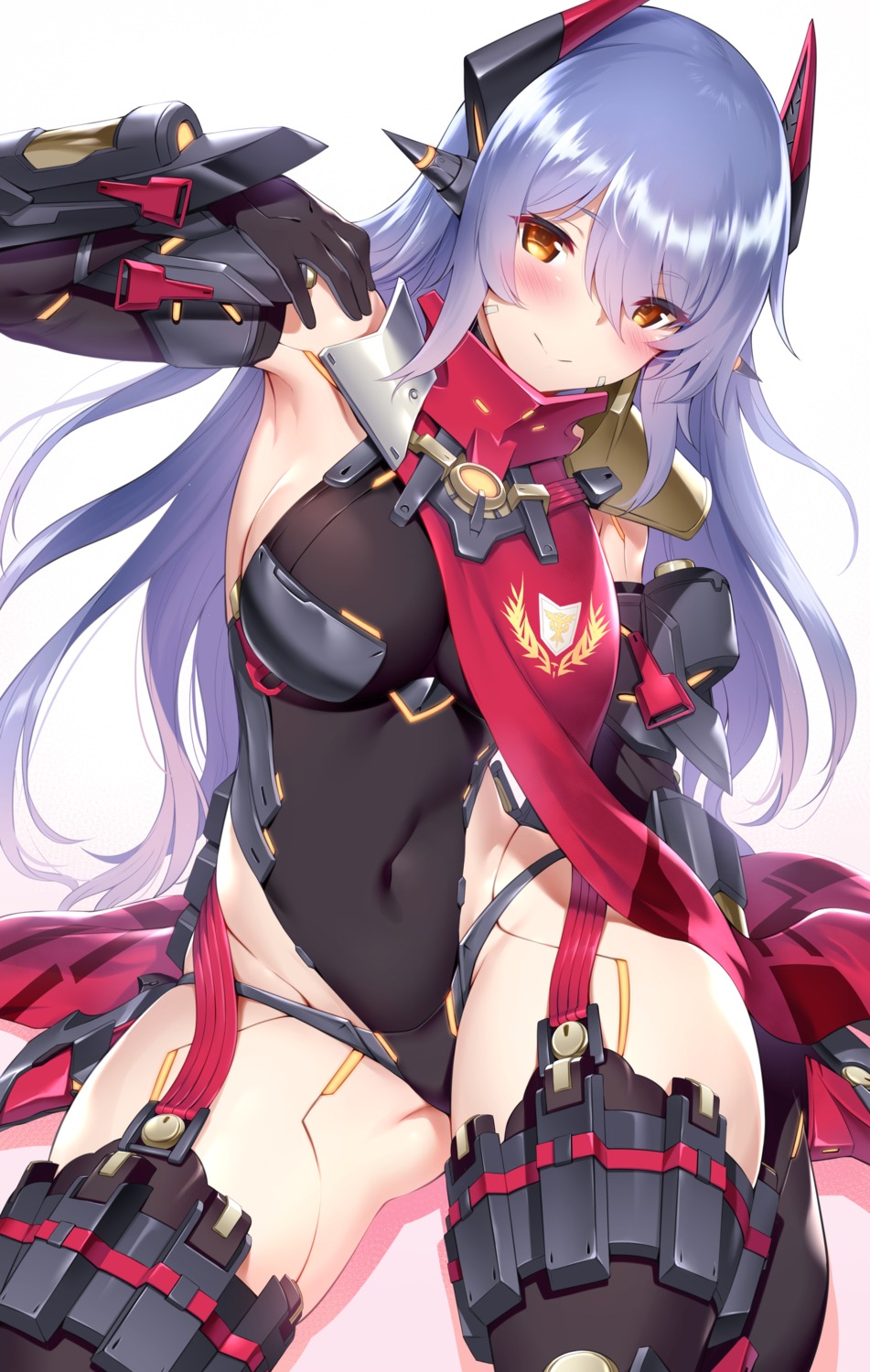bikini_armor, hana_(xenoblade_2), hana_jd, leotard, m-da_s-tarou, mecha_musume, stockings, thighhighs, xenoblade_(series), xenoblade_2
