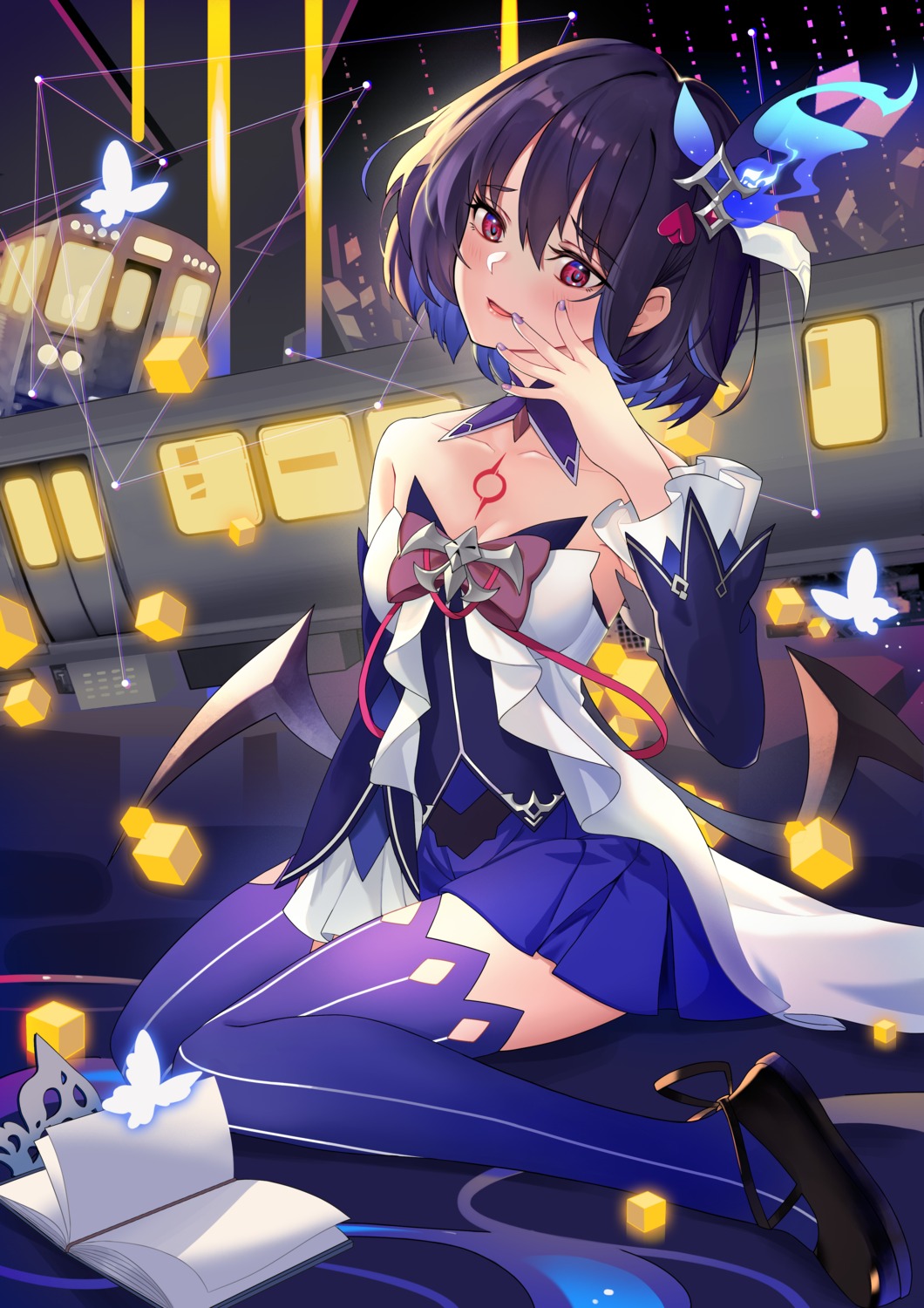 benghuai_xueyuan, cleavage, honkai_impact, seele_vollerei, tattoo, thighhighs, tsubasa19900920