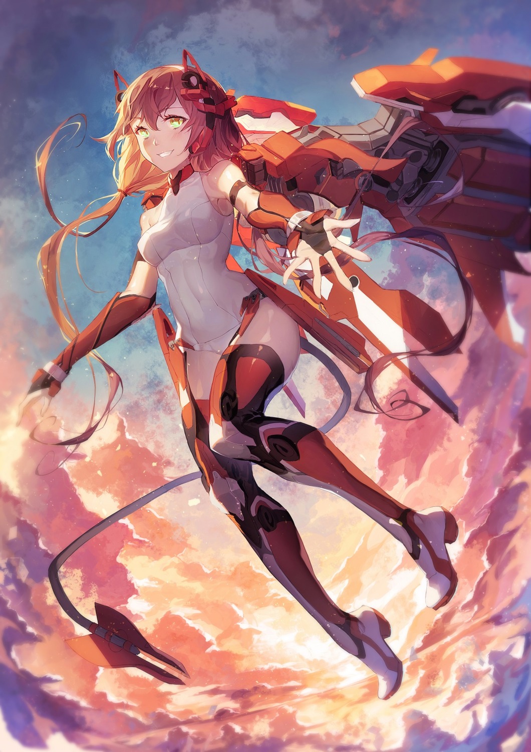 animal_ears, heels, leotard, tail, thighhighs, usanekorin