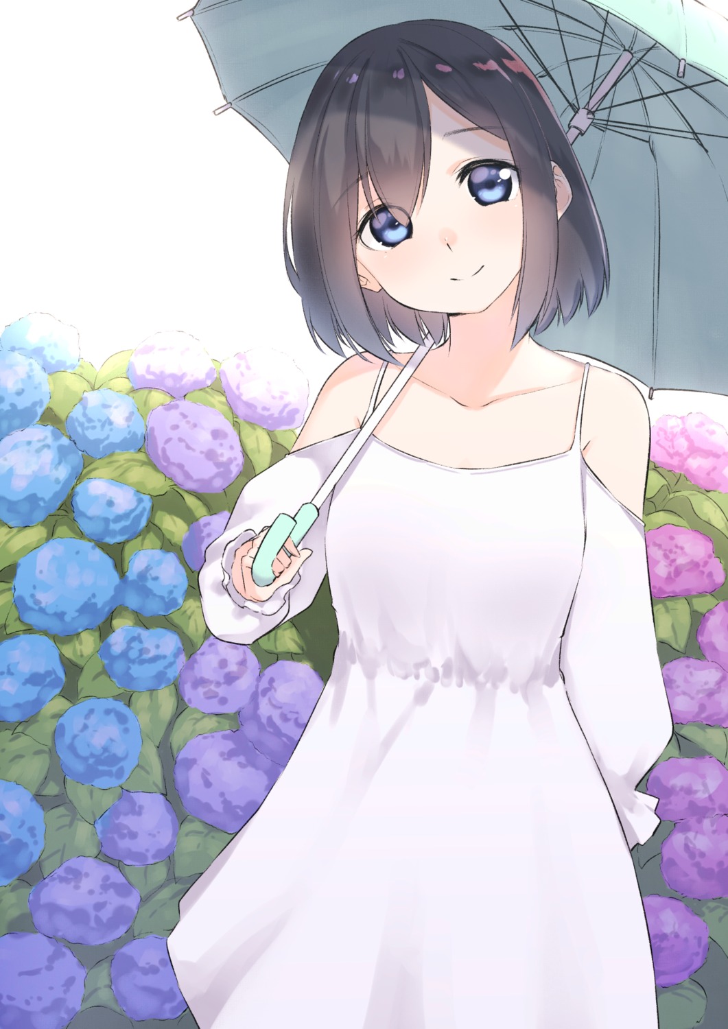 dress, suzunari_shizuku, umbrella, yuki_arare