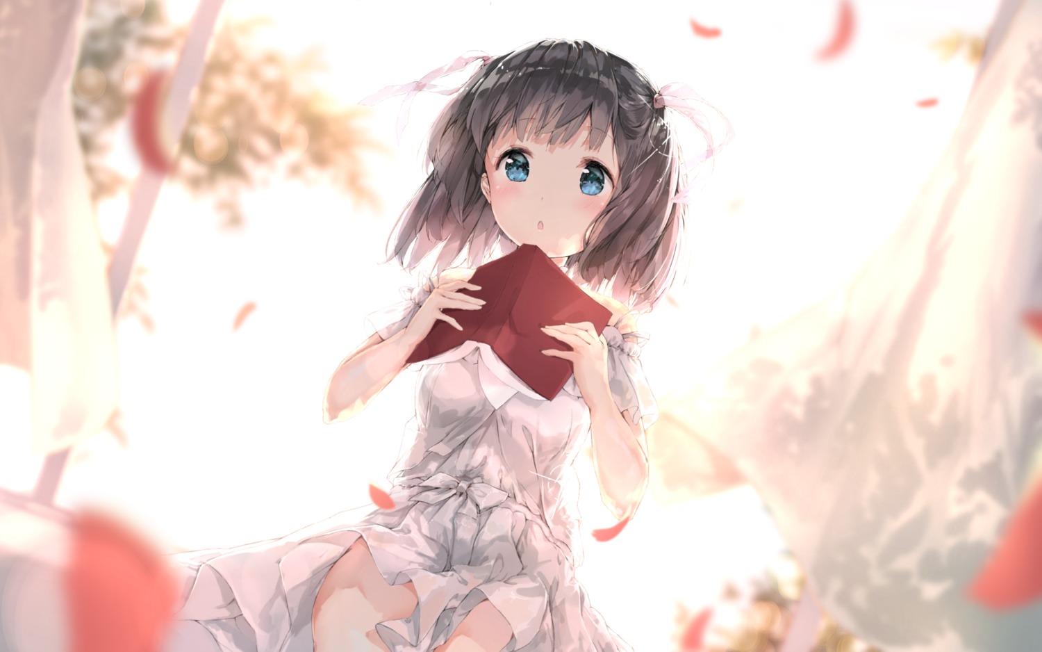 daitai_sotogawa_(futomomo), dress, kami_nomi_zo_shiru_sekai, shiomiya_shiori, skirt_lift, summer_dress