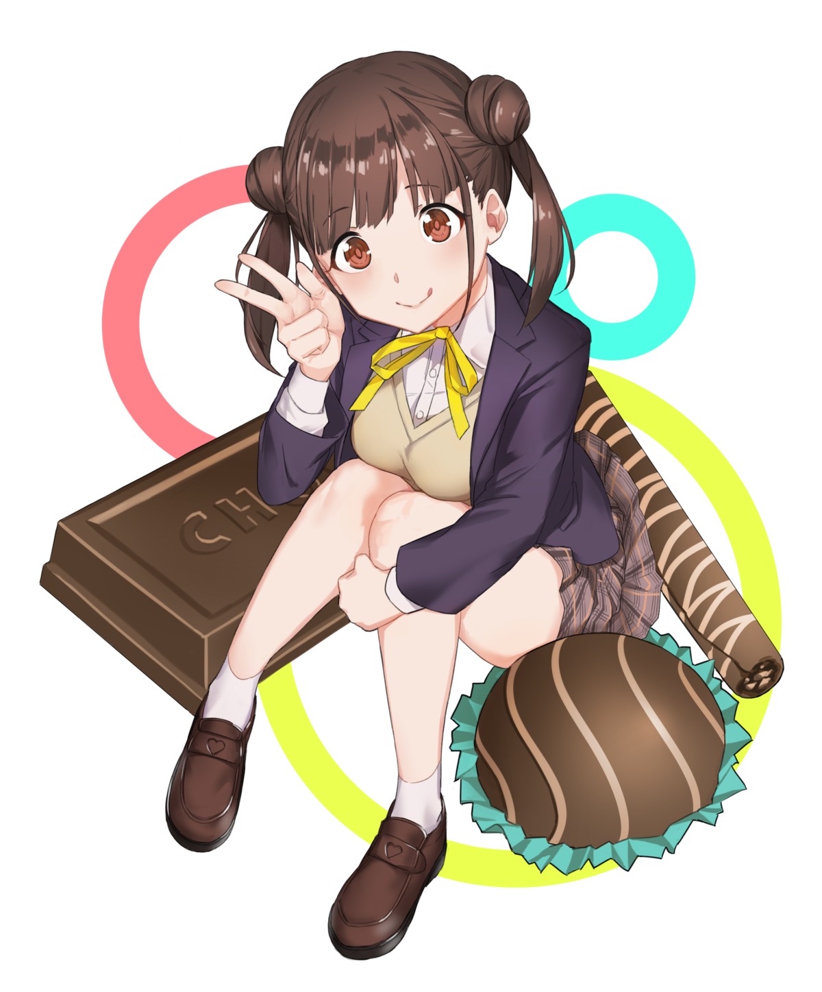 makarony, seifuku, sonoda_chiyoko, sweater, the_idolm@ster, the_idolm@ster_shiny_colors