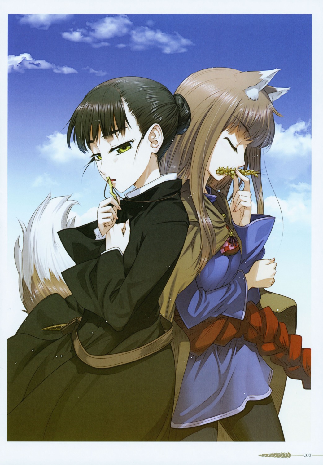 animal_ears, elsa_schtingheim, holo, koume_keito, spice_and_wolf, tail
