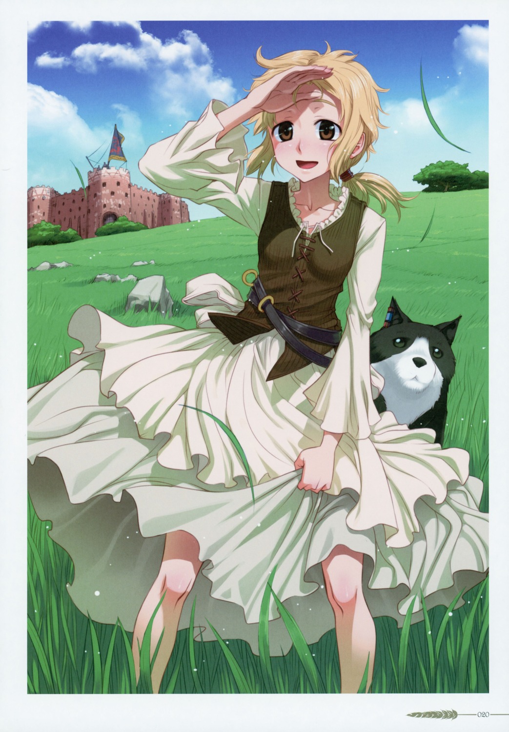 koume_keito, nora_arendt, skirt_lift, spice_and_wolf