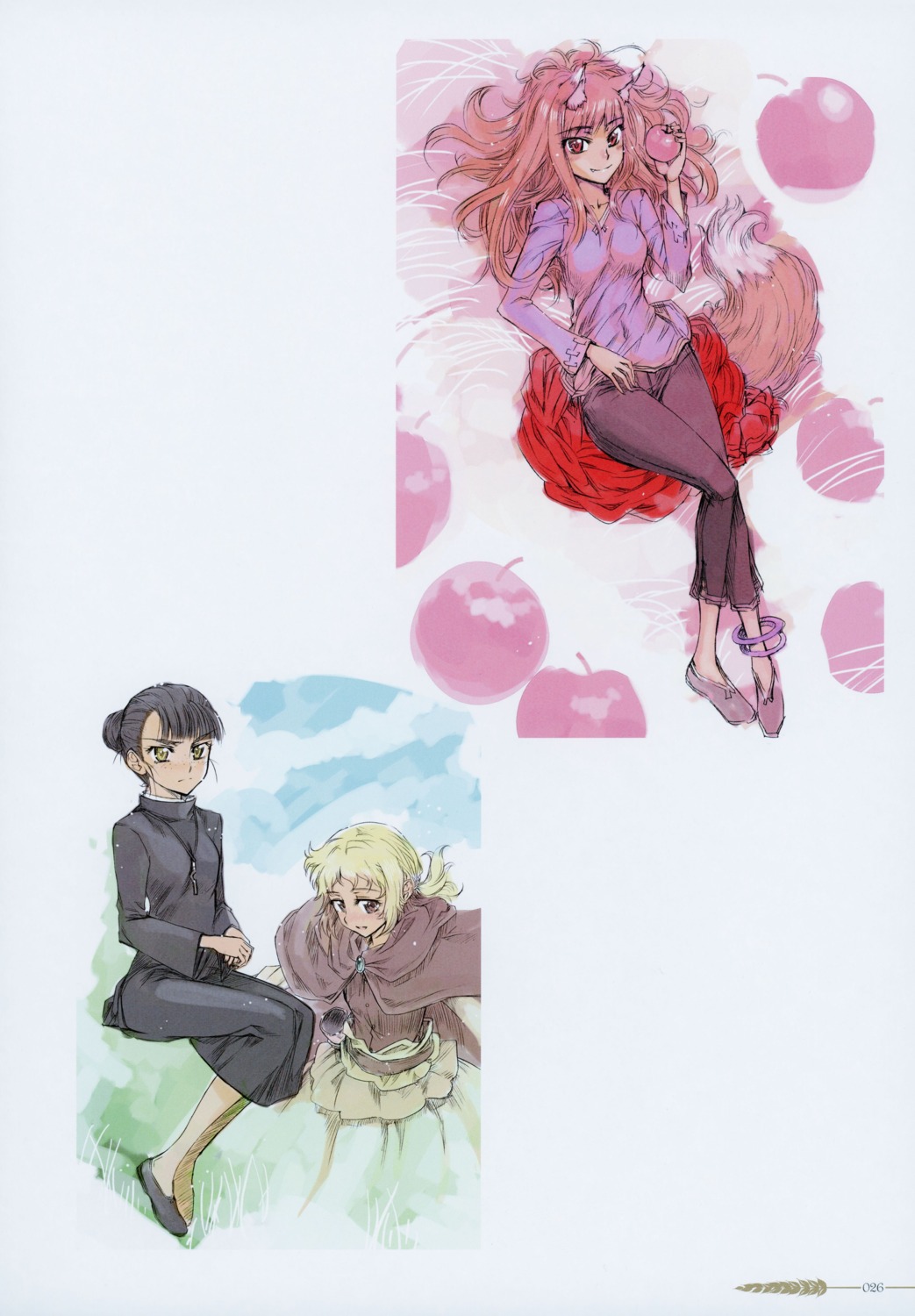 animal_ears, elsa_schtingheim, holo, koume_keito, nora_arendt, spice_and_wolf, tail