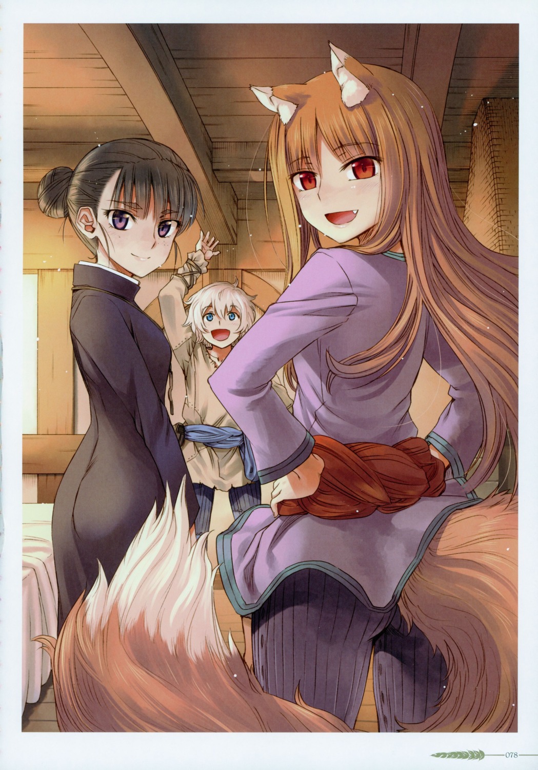 animal_ears, elsa_schtingheim, holo, koume_keito, spice_and_wolf, tail