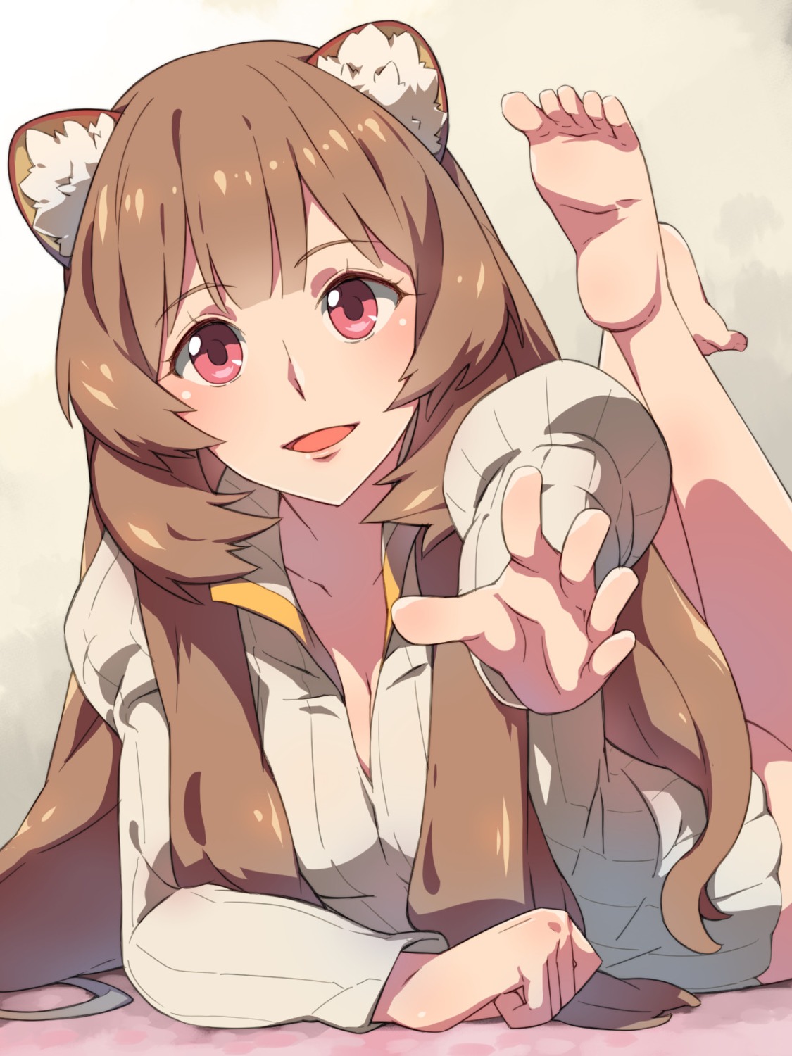 animal_ears, chiharu_(9654784), cleavage, feet, raphtalia, tate_no_yuusha_no_nariagari