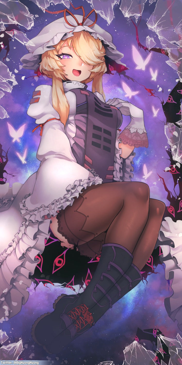 pigeoncrow, thighhighs, touhou, yakumo_yukari