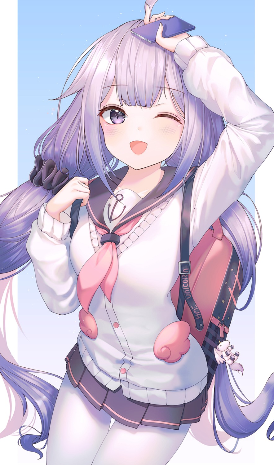 azur_lane, pantyhose, paya_(aejx2345), seifuku, sweater, unicorn_(azur_lane)