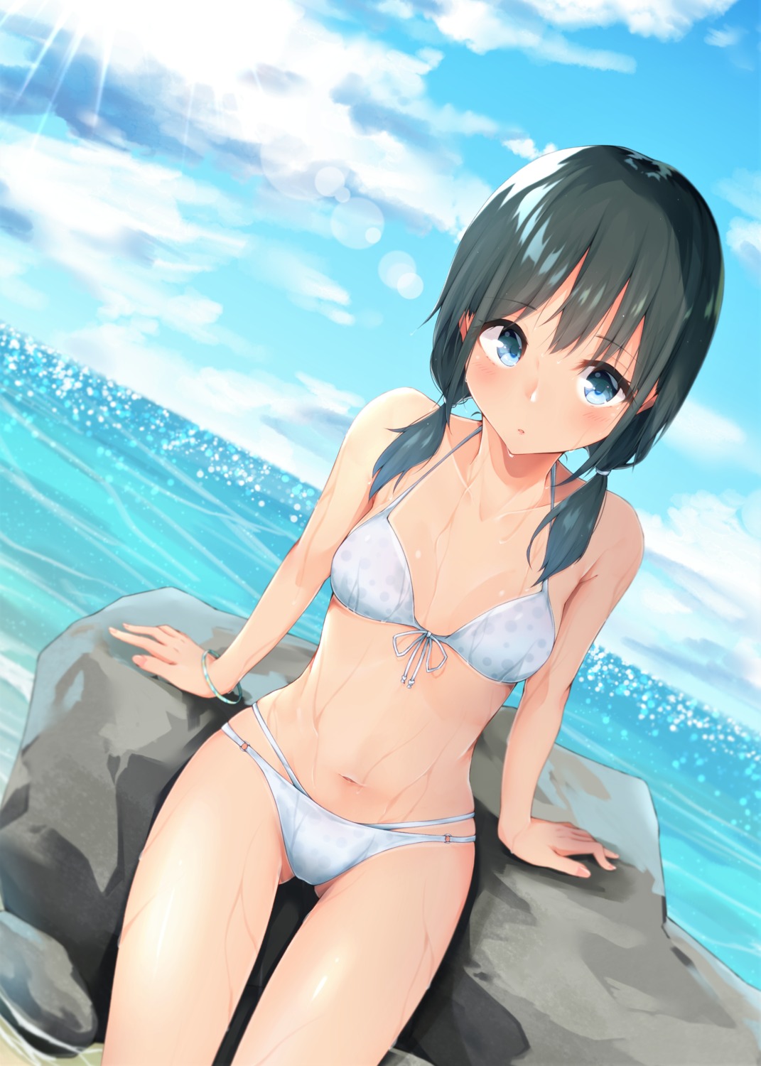 bikini, cleavage, hijouguti, swimsuits, wet