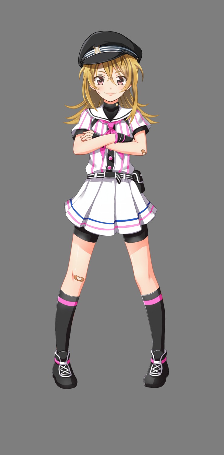 bike_shorts, breast_hold, hachigatsu_no_cinderella_nine, iwaki_yoshimi, tagme, transparent_png, uniform