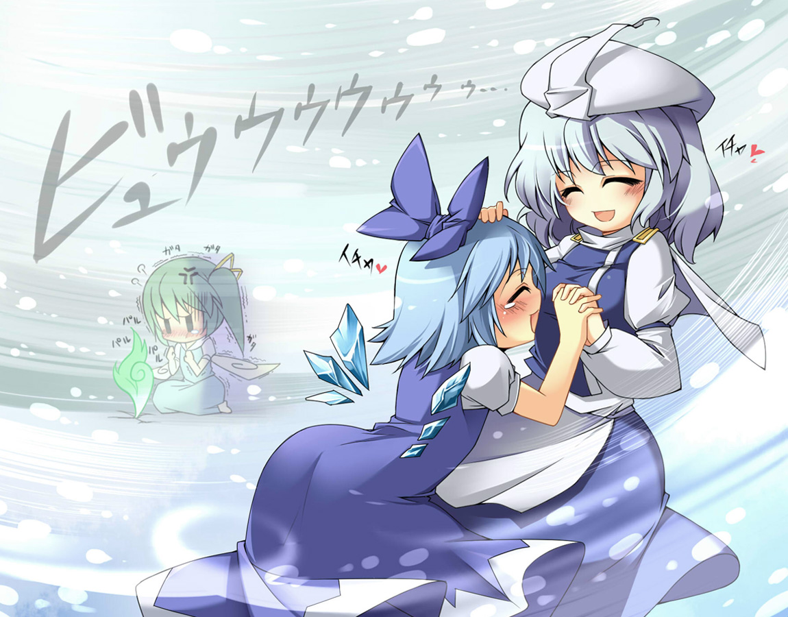 beihan, cirno, daiyousei, letty_whiterock, touhou, wings