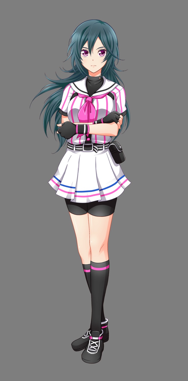 bike_shorts, breast_hold, hachigatsu_no_cinderella_nine, hiiragi_kotoha, tagme, transparent_png, uniform