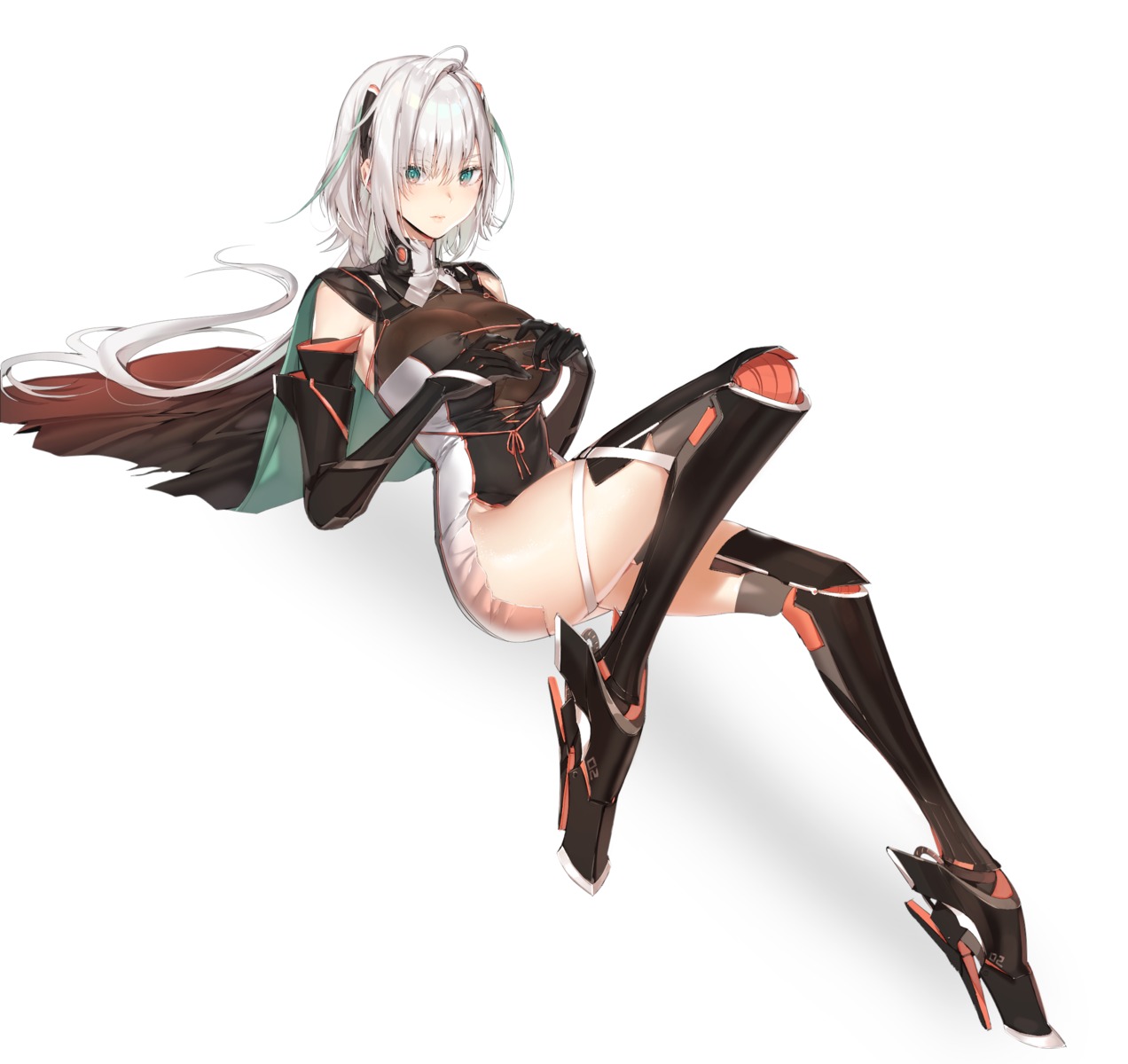 bodysuit, heels, myo_ne, thighhighs