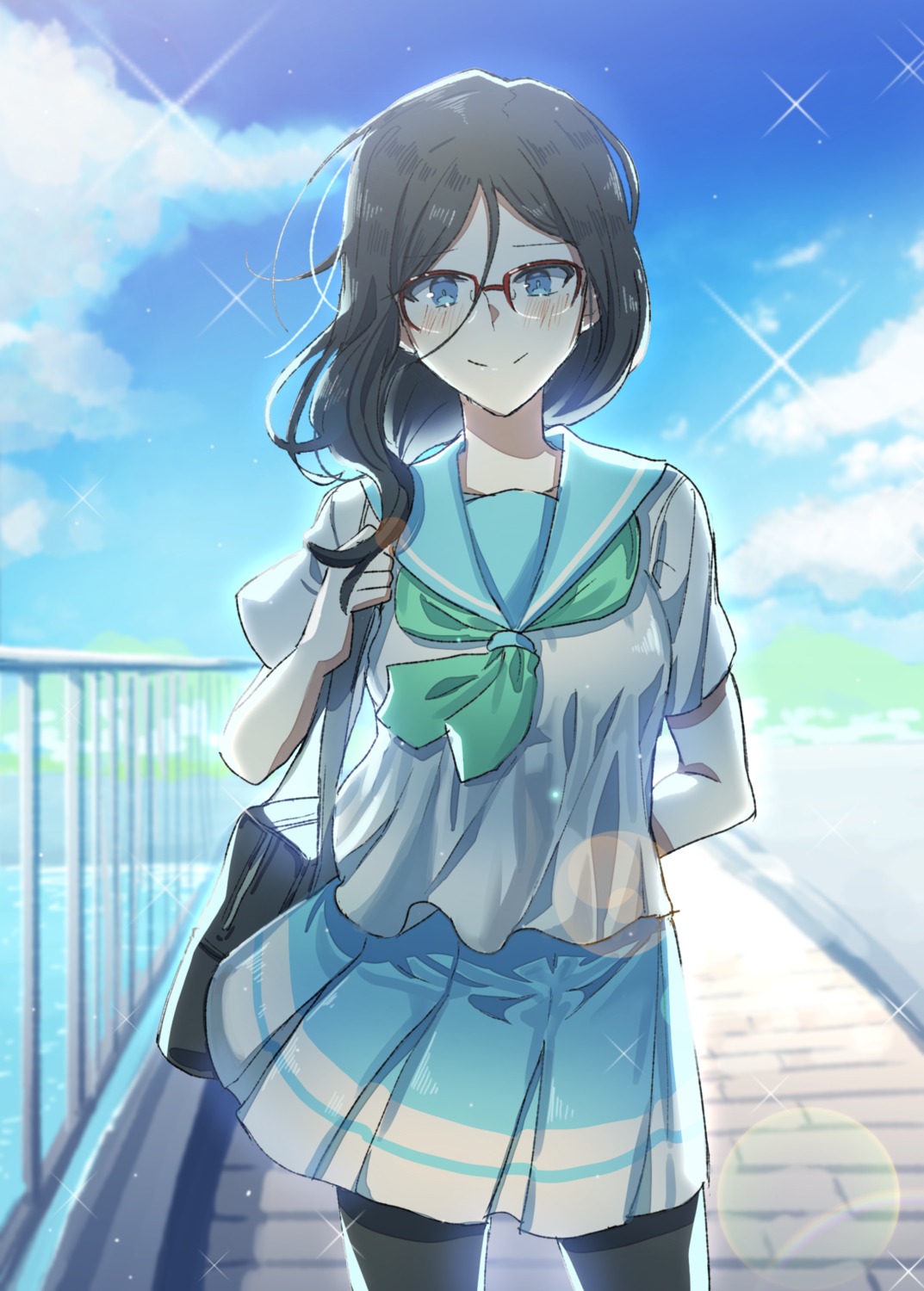 hibike!_euphonium, jeruka_(otot9181), megane, pantyhose, seifuku, tanaka_asuka