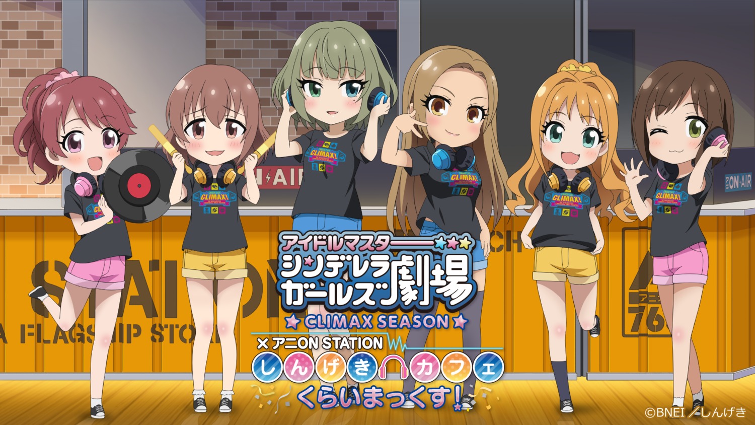 headphones, heterochromia, hino_akane_(idolm@ster), kita_hinako, maekawa_miku, matsunaga_ryou, shiina_noriko, tagme