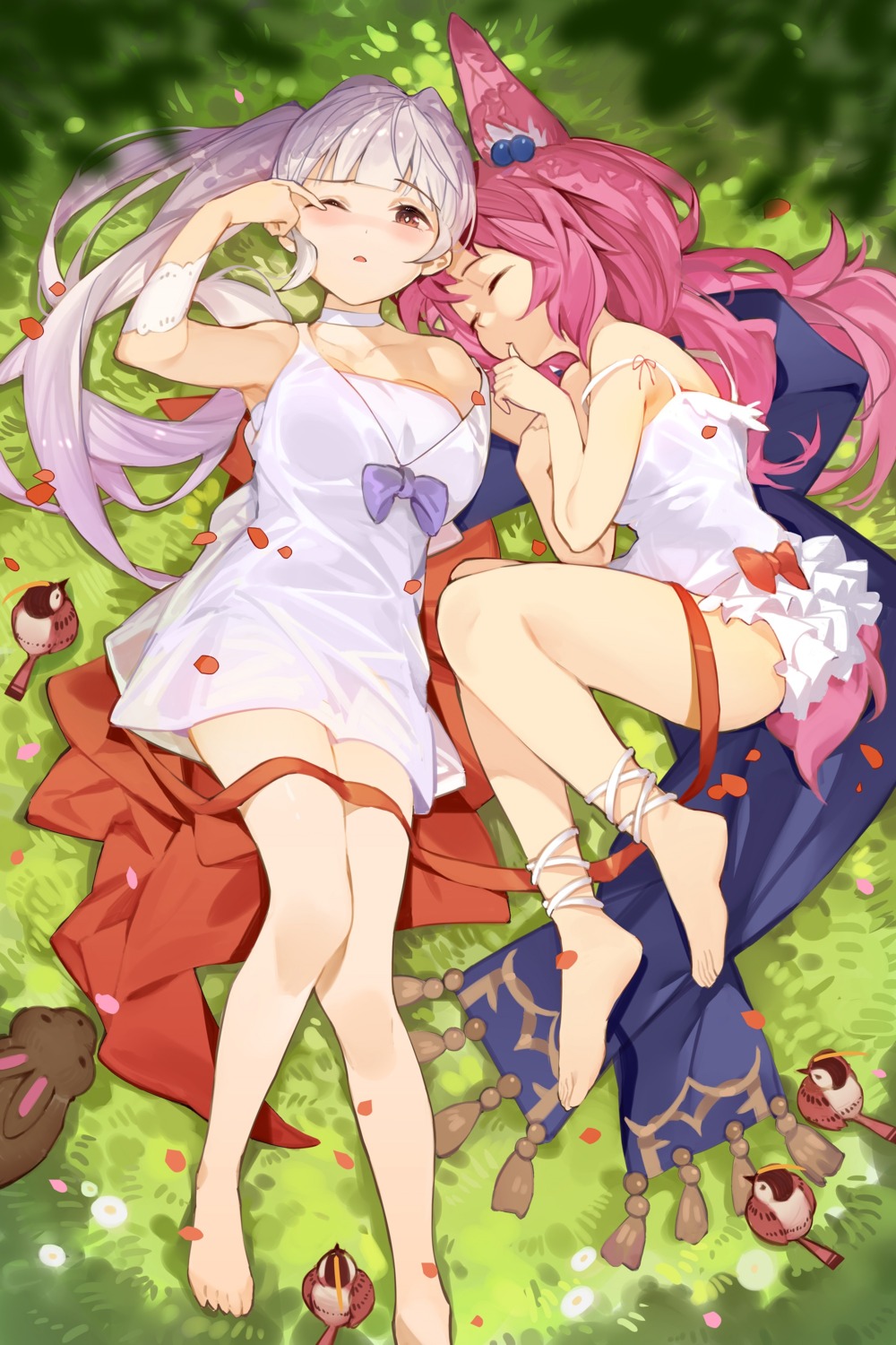 animal_ears, dress, hana_mori, tail, world_of_lethe