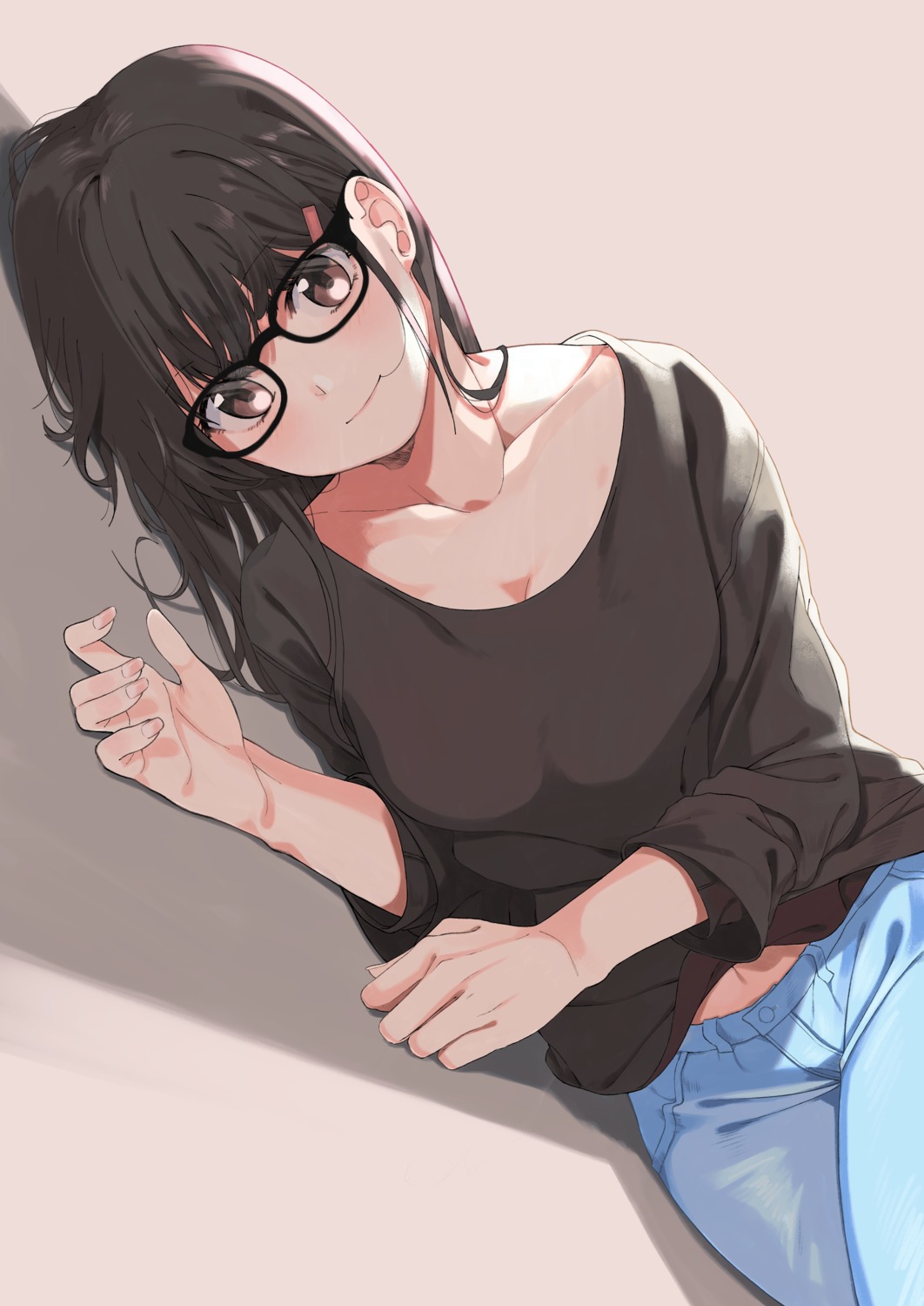 amu_(258shin), cleavage, megane