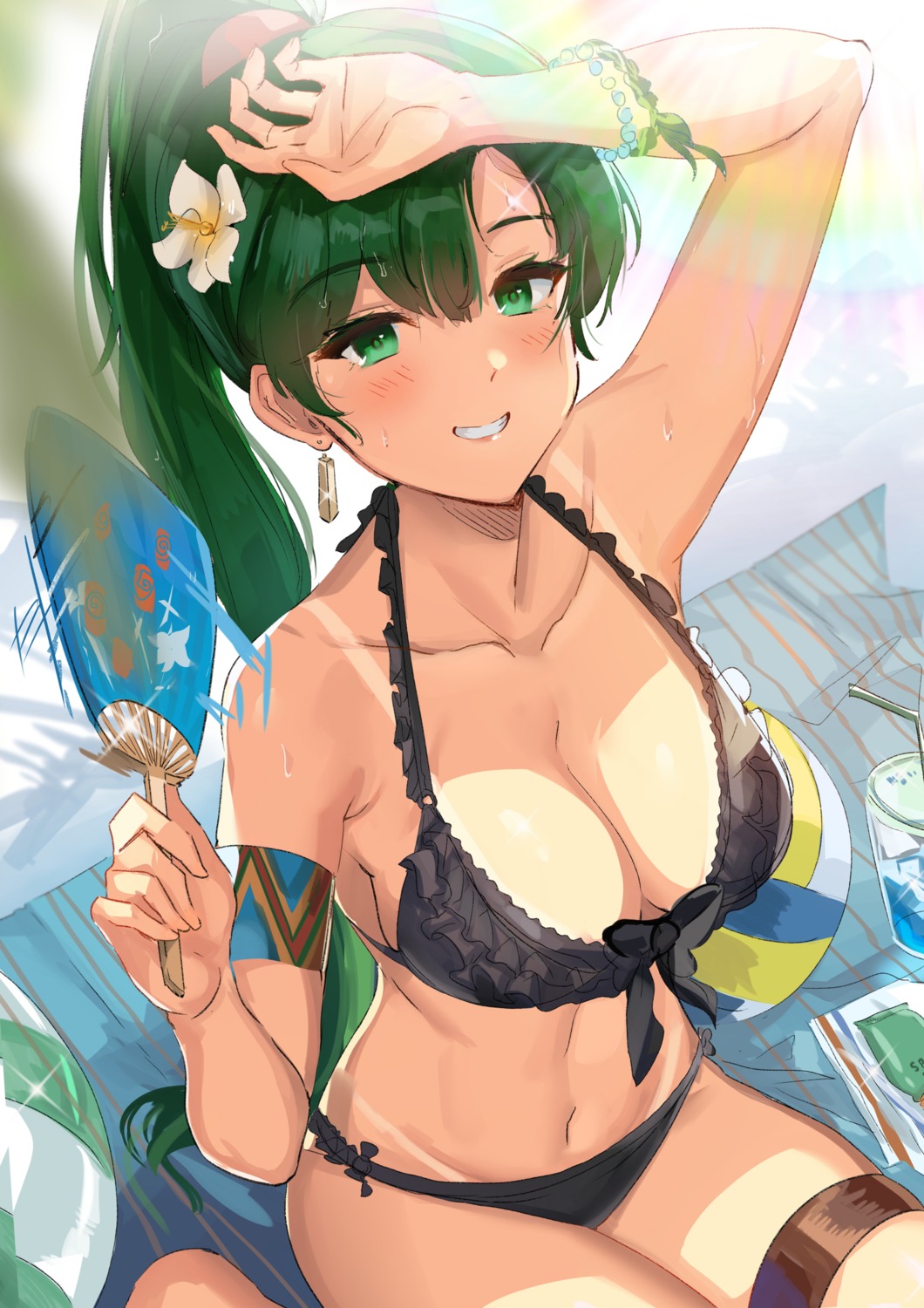 bikini, cleavage, fire_emblem, fire_emblem:_rekka_no_ken, garter, lyndis_(fire_emblem), ormille, swimsuits