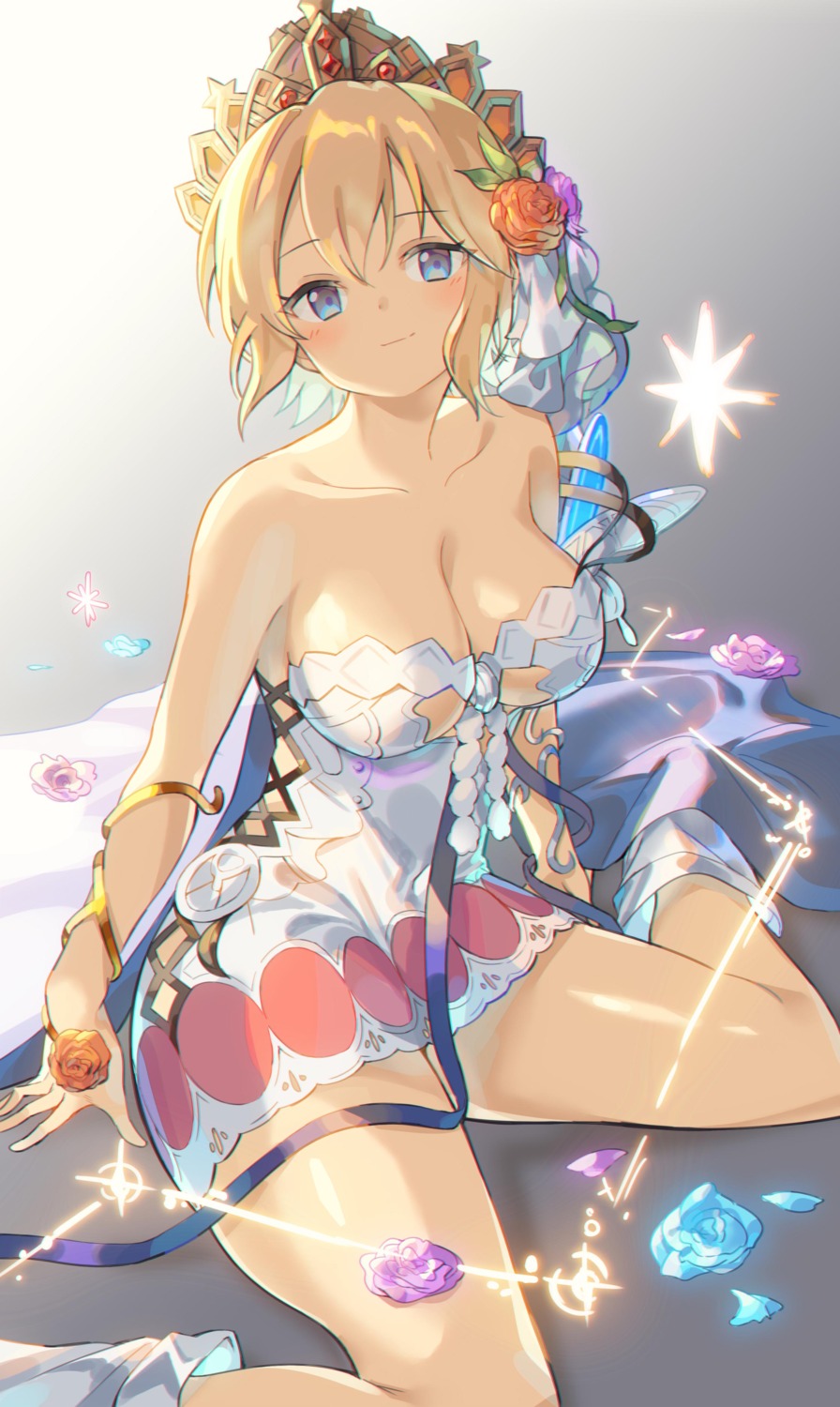 cleavage, dress, europa_(granblue_fantasy), granblue_fantasy, kanase_(mcbrwn18)