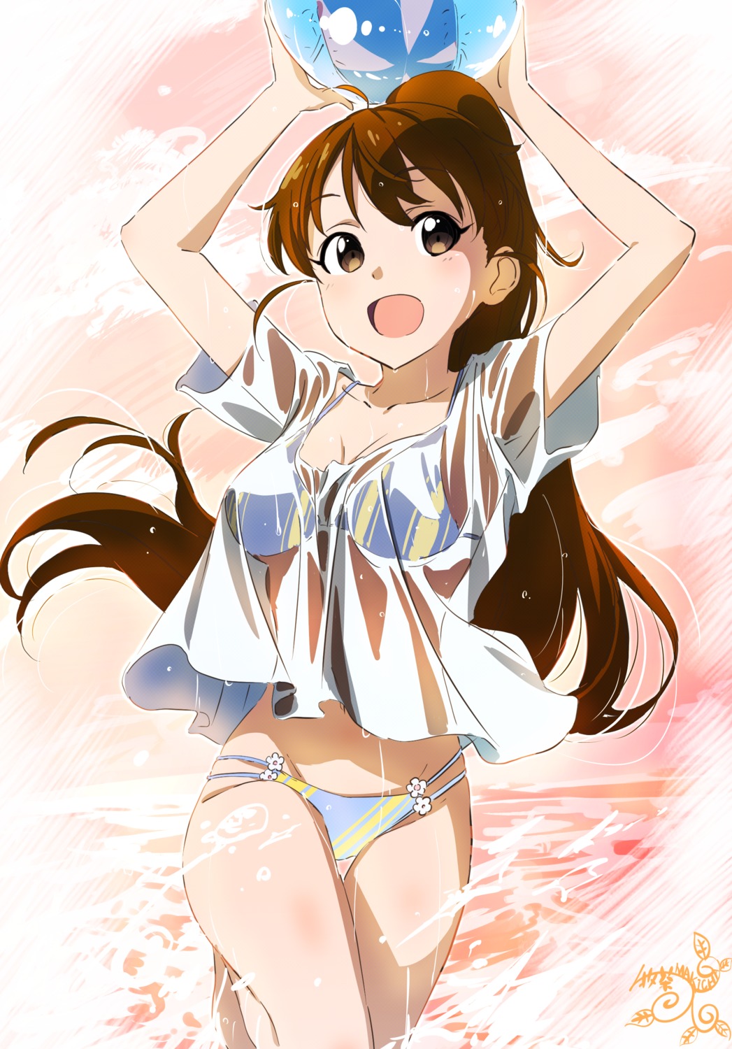 bikini, cleavage, makicha, see_through, swimsuits, taneshima_poplar, wet, wet_clothes