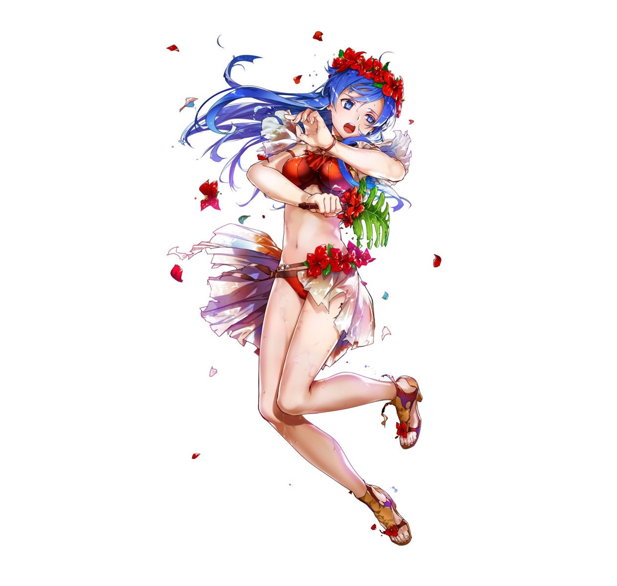 bikini, bunbun, fire_emblem, fire_emblem:_rekka_no_ken, fire_emblem_heroes, heels, lilina, nintendo, see_through, skirt_lift, swimsuits, torn_clothes