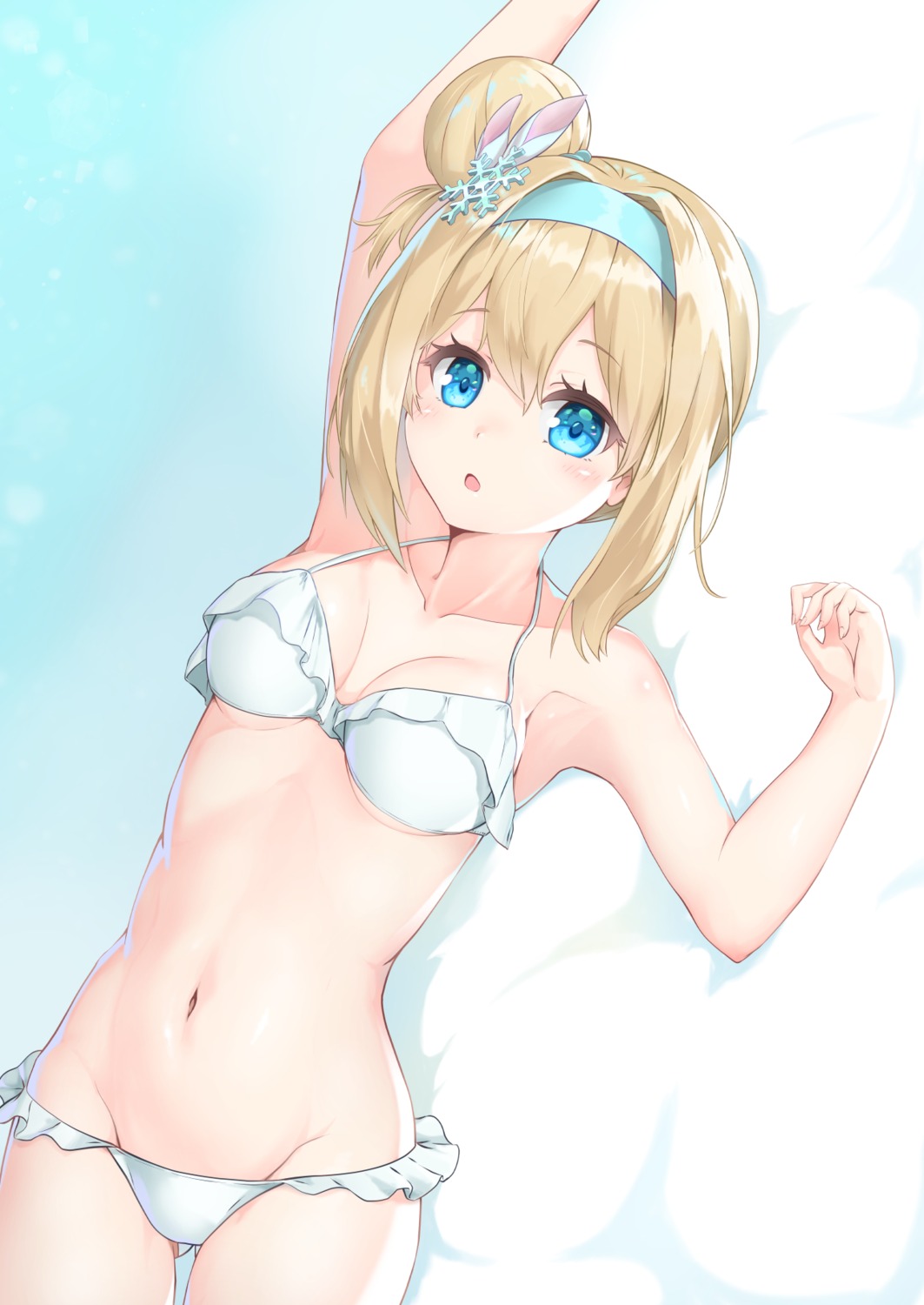 bikini, cleavage, girls_frontline, kana_ami, suomi_kp31_(girls_frontline), swimsuits