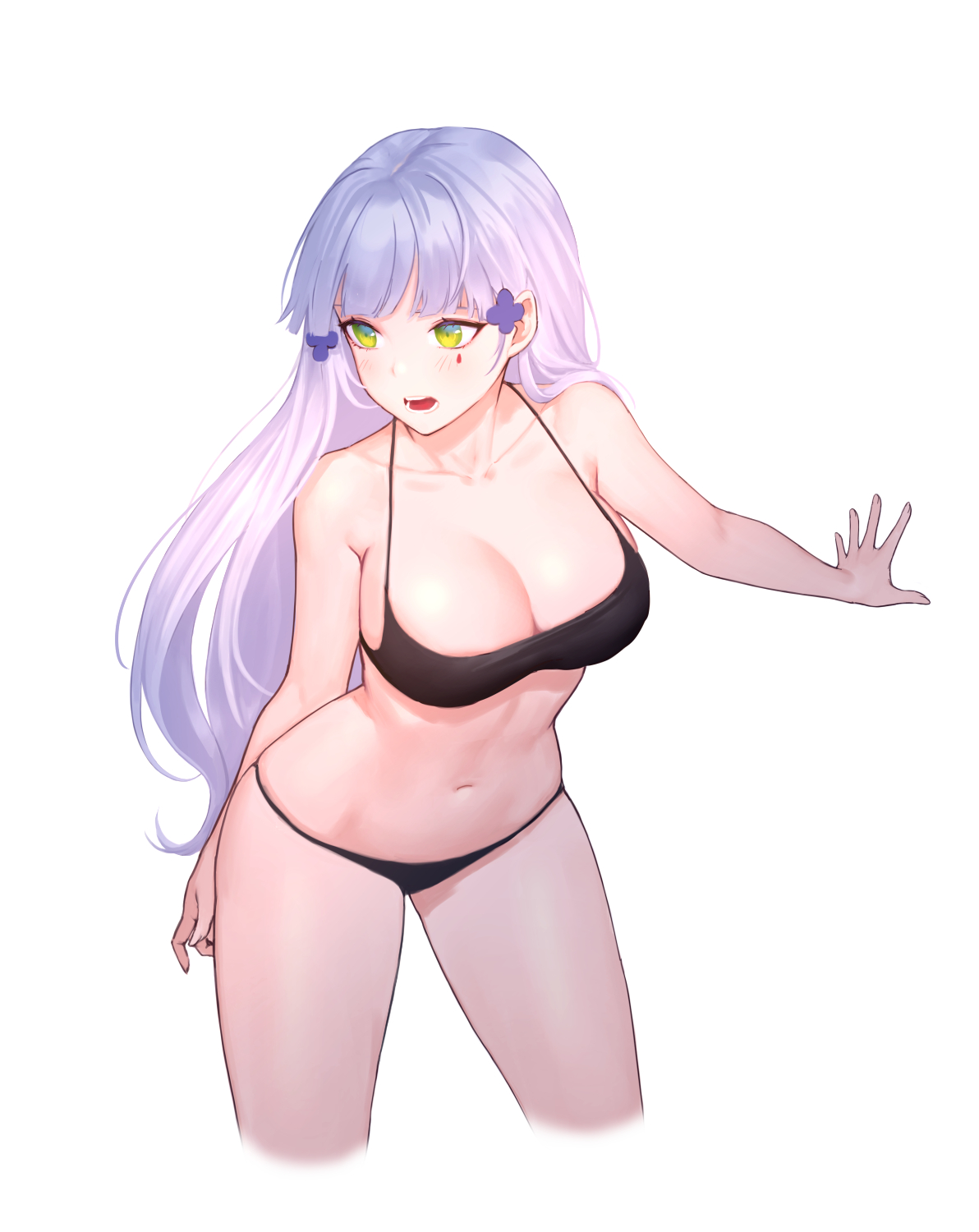bikini, cleavage, girls_frontline, hk416_(girls_frontline), siun, swimsuits