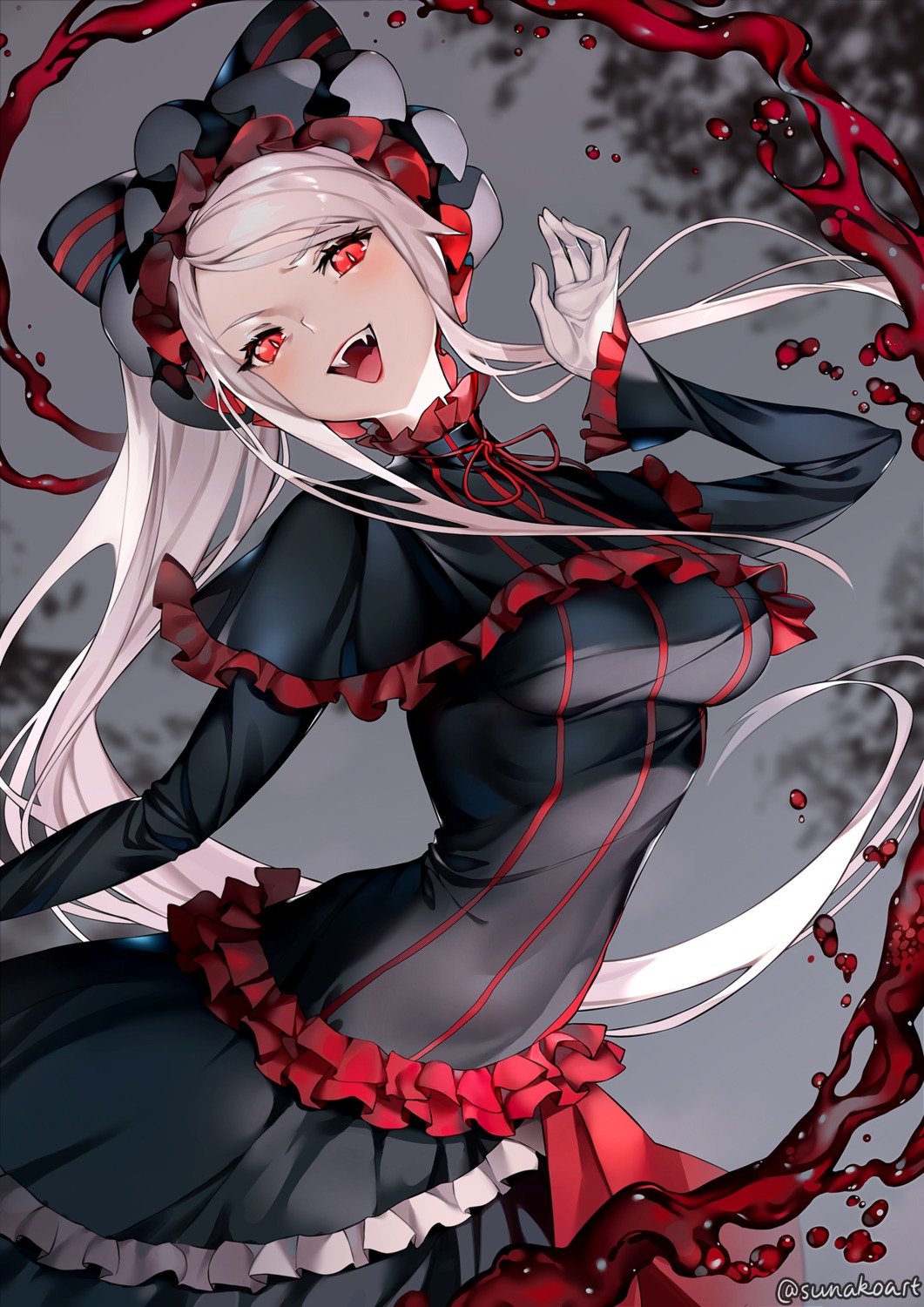 blood, dress, overlord, shalltear_bloodfallen, sunako_(veera)