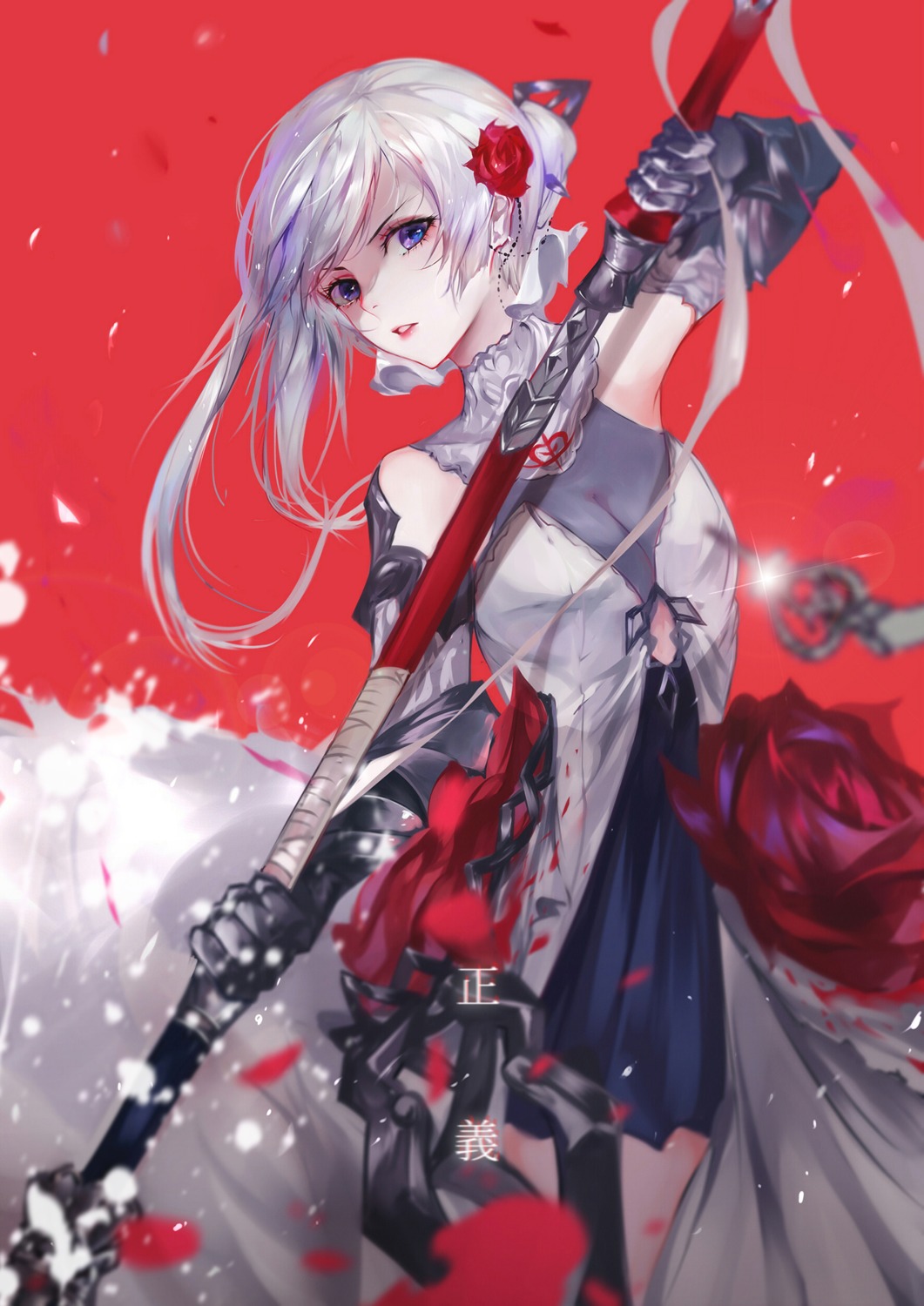 armor, blood, dress, sinoalice, snow_white_(sinoalice), sword, vardan