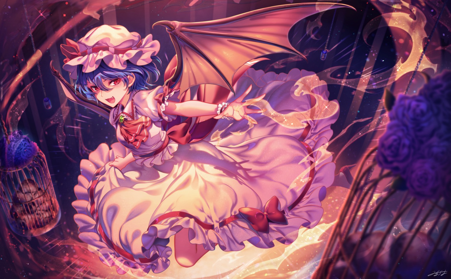 mirucho, remilia_scarlet, touhou, wings
