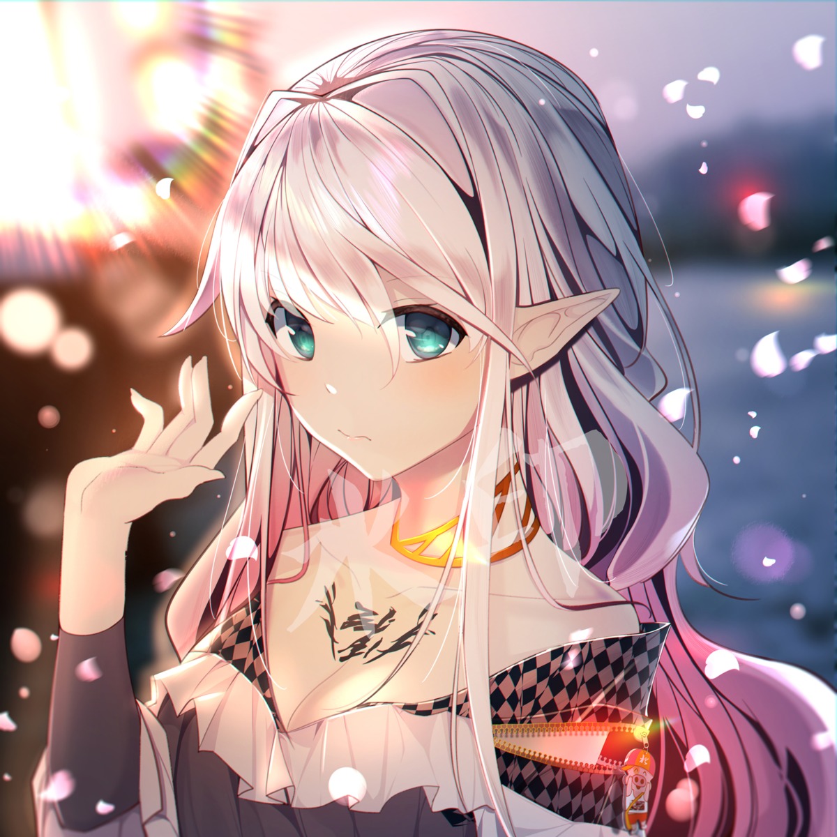 cleavage, mcdull, menghuan_tian, pointy_ears, tattoo