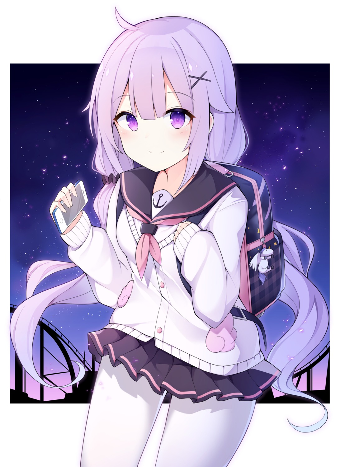azur_lane, paaru, pantyhose, seifuku, sweater, unicorn_(azur_lane)