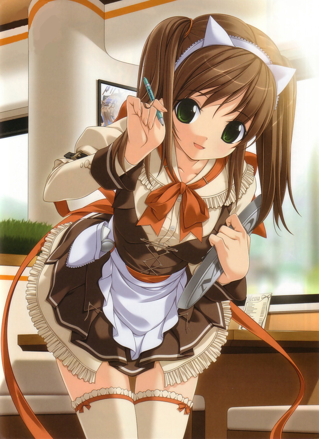 errors, koku, thighhighs, waitress
