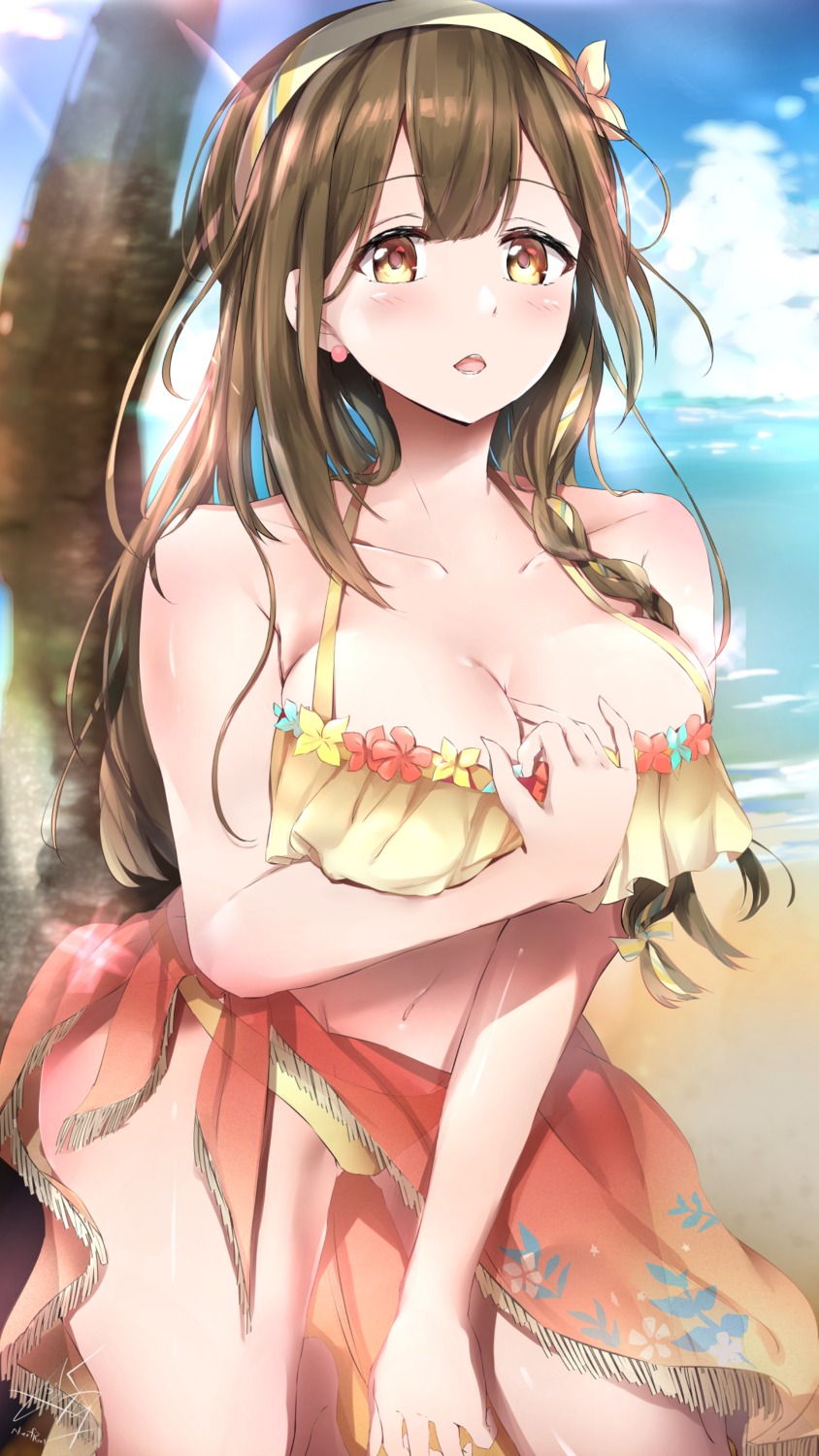 bikini, breast_hold, kuwayama_chiyuki, neofreet, swimsuits, the_idolm@ster, the_idolm@ster_shiny_colors